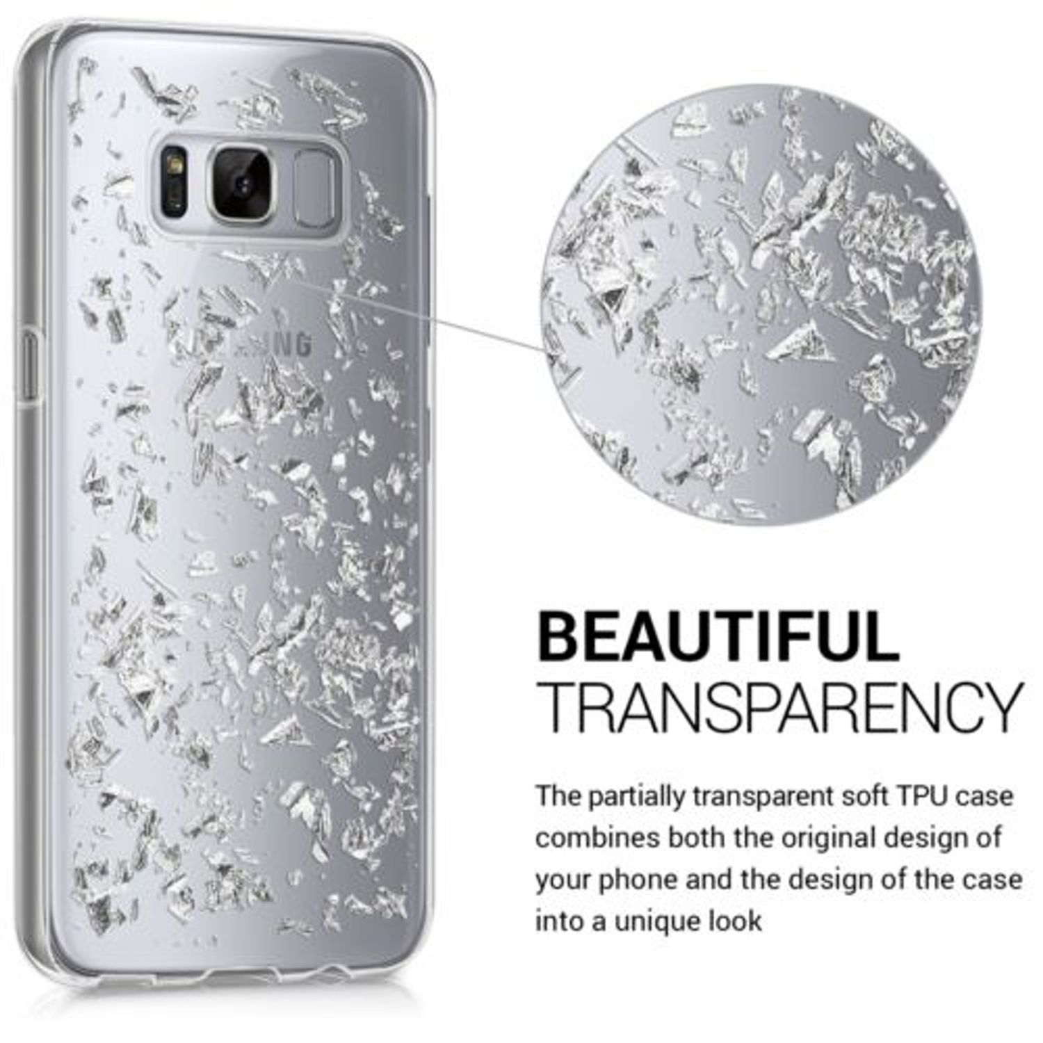 Husa pentru Samsung Galaxy S8, Silicon, Silver, 40980.35 fotografia produsului View 4 L