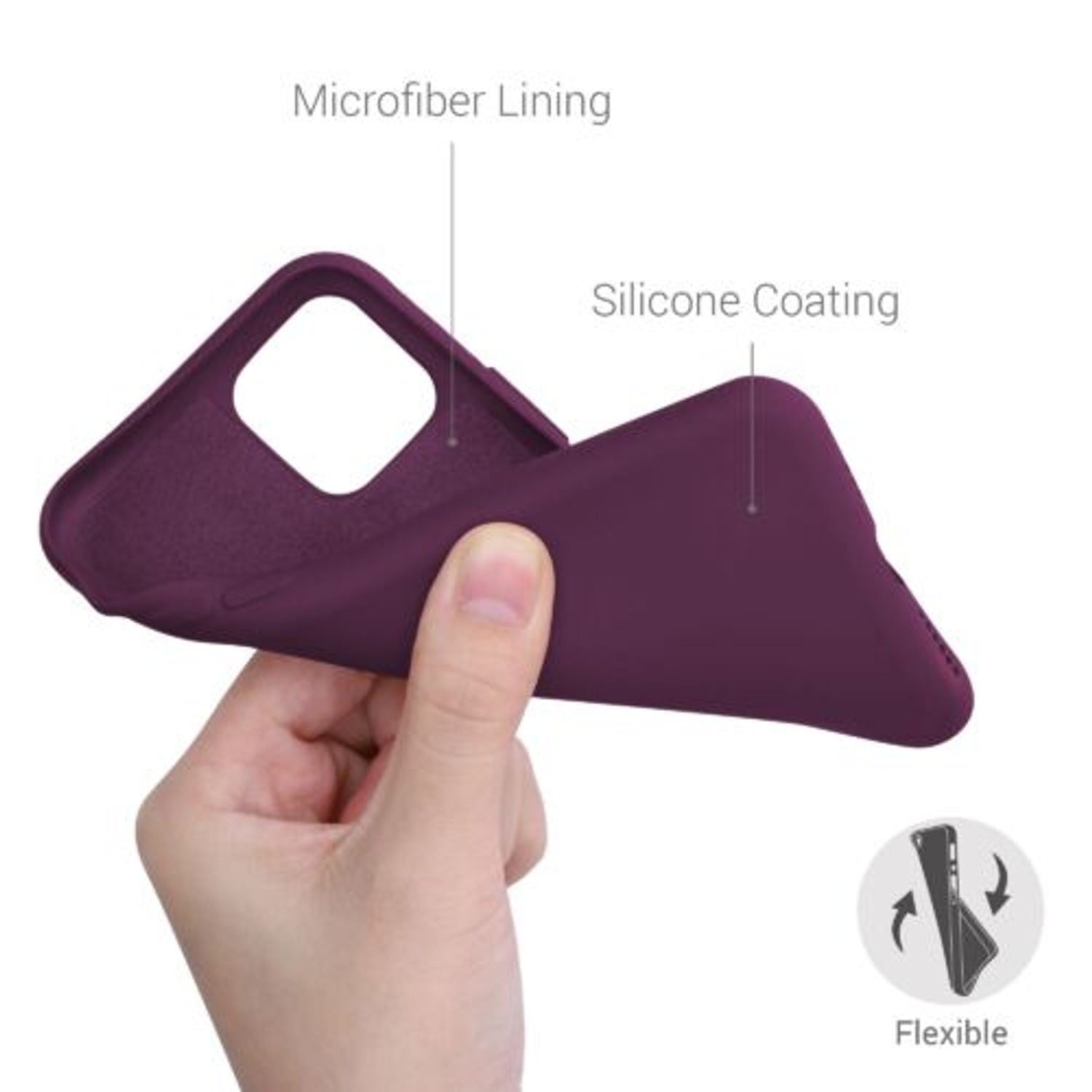 Husa pentru Apple iPhone 11, Silicon, Violet, 50791.187 fotografia produsului View 15 L