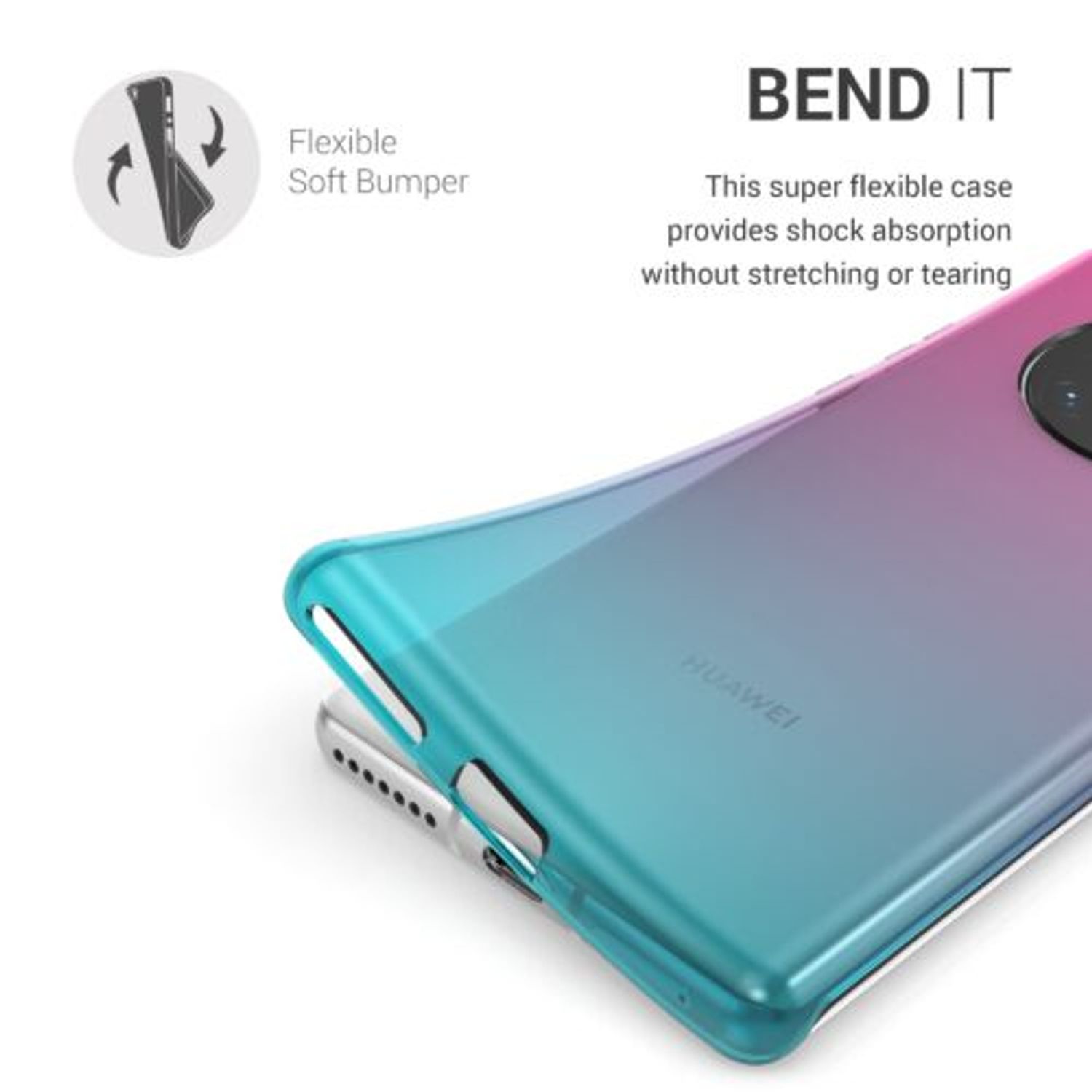 Husa pentru Huawei Mate 40 Pro, Silicon, Roz, 54239.01 fotografia produsului View 4 L