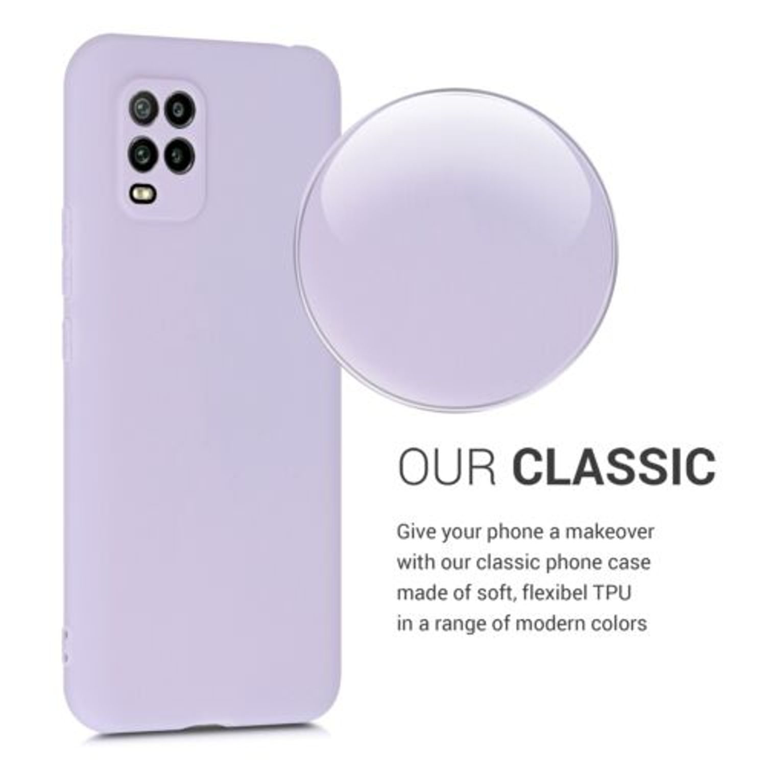 Husa pentru Xiaomi Mi 10 Lite 5G, Silicon, Mov, 52490.108 fotografia produsului View 5 L