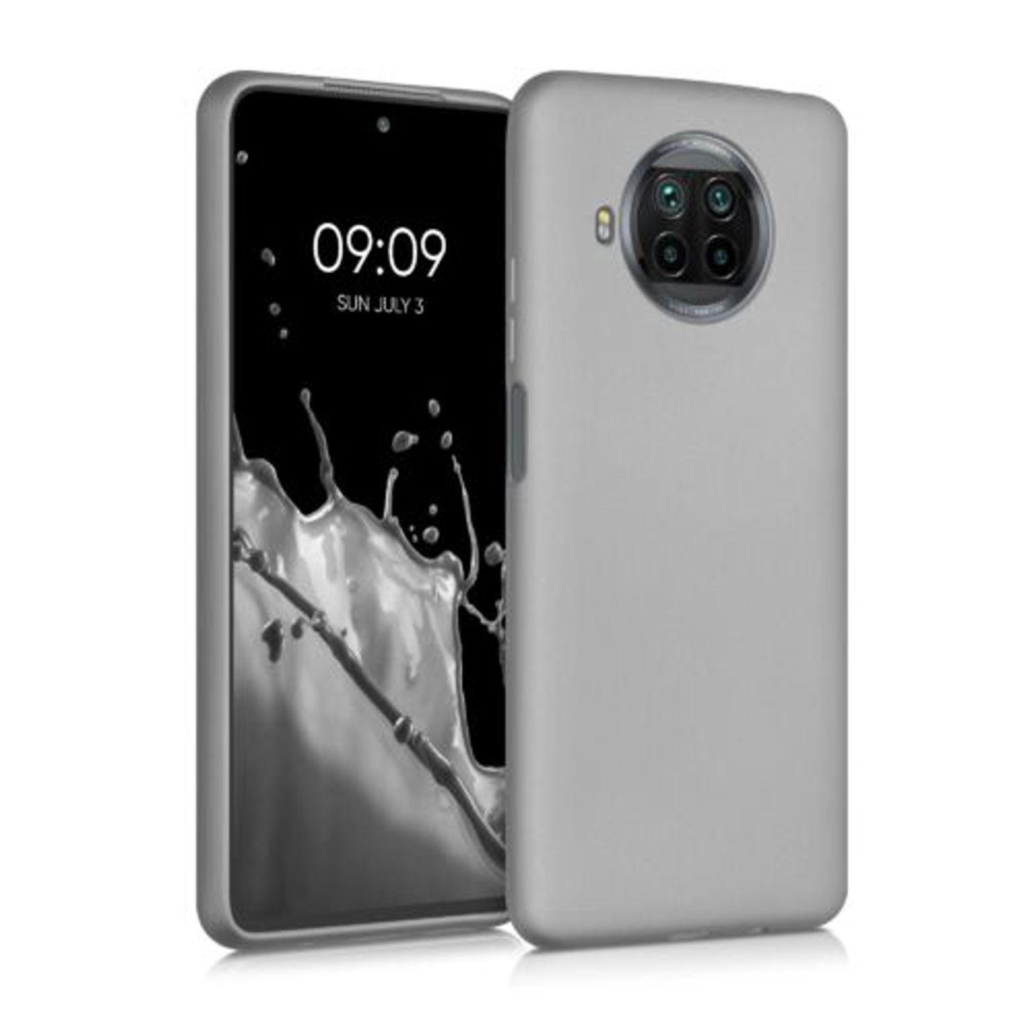 Husa pentru Xiaomi Mi 10T Lite 5G, Silicon, Silver, 53626.67 fotografia produsului