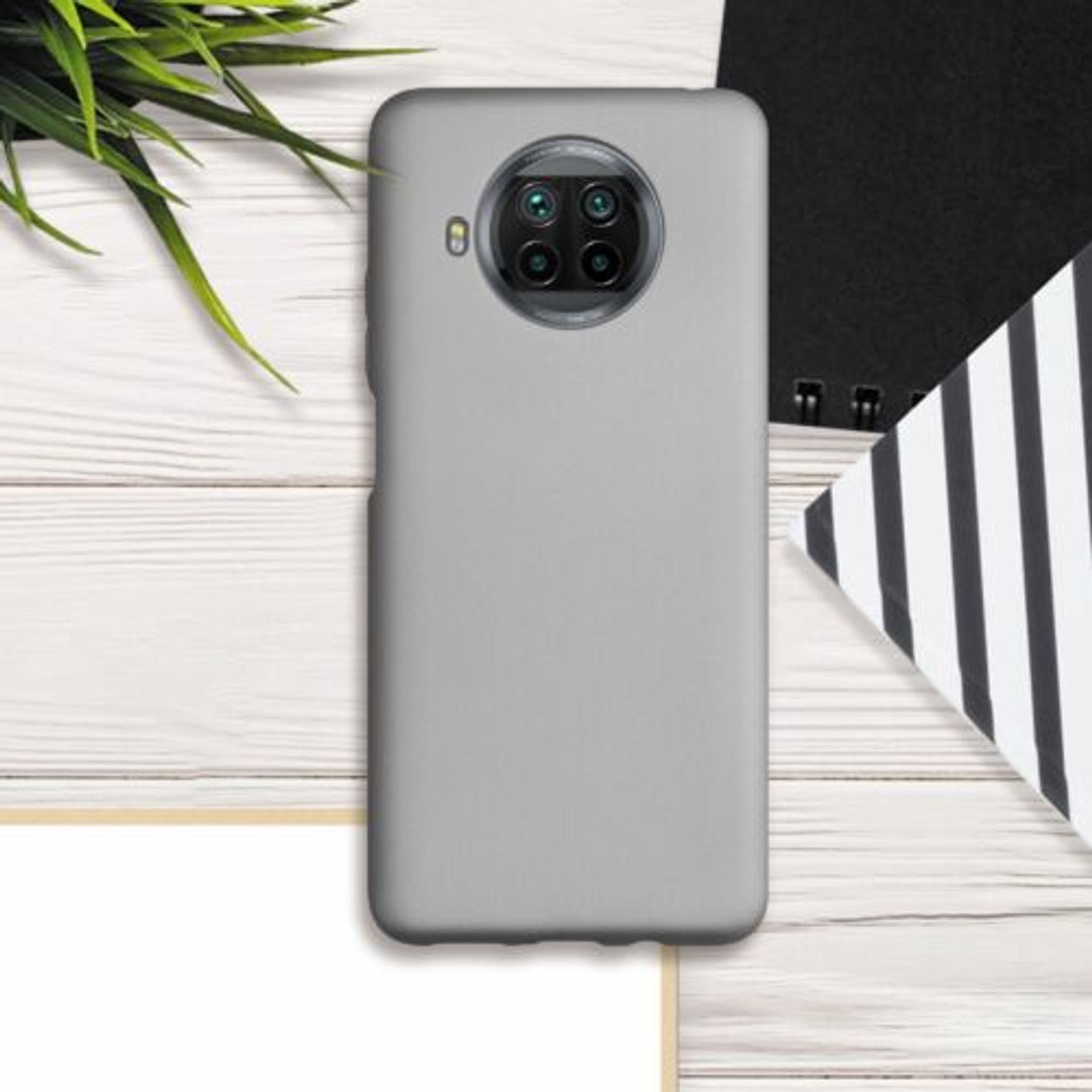 Husa pentru Xiaomi Mi 10T Lite 5G, Silicon, Silver, 53626.67 fotografia produsului View 3 L