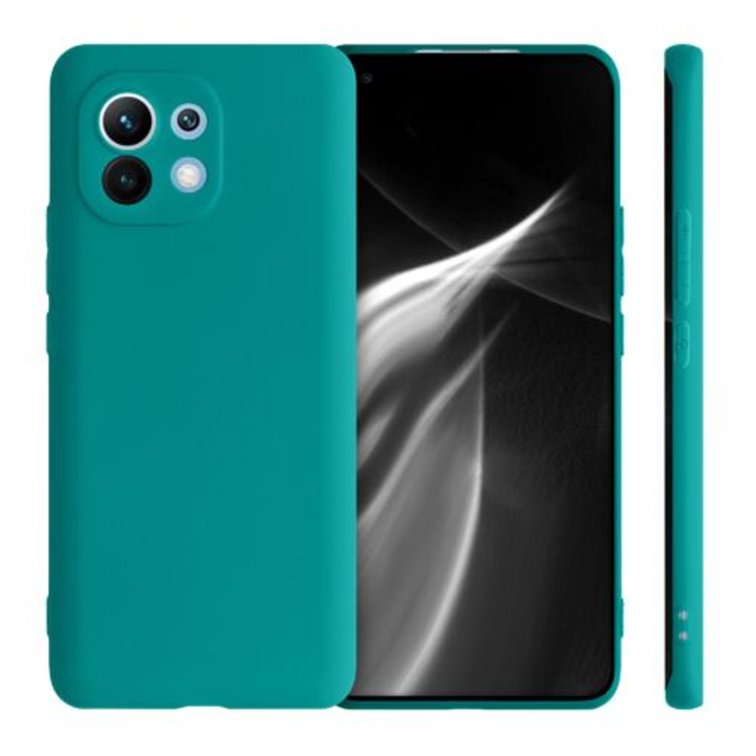 Husa pentru Xiaomi Mi 11, Silicon, Verde, 54188.57 fotografia produsului View 2 L