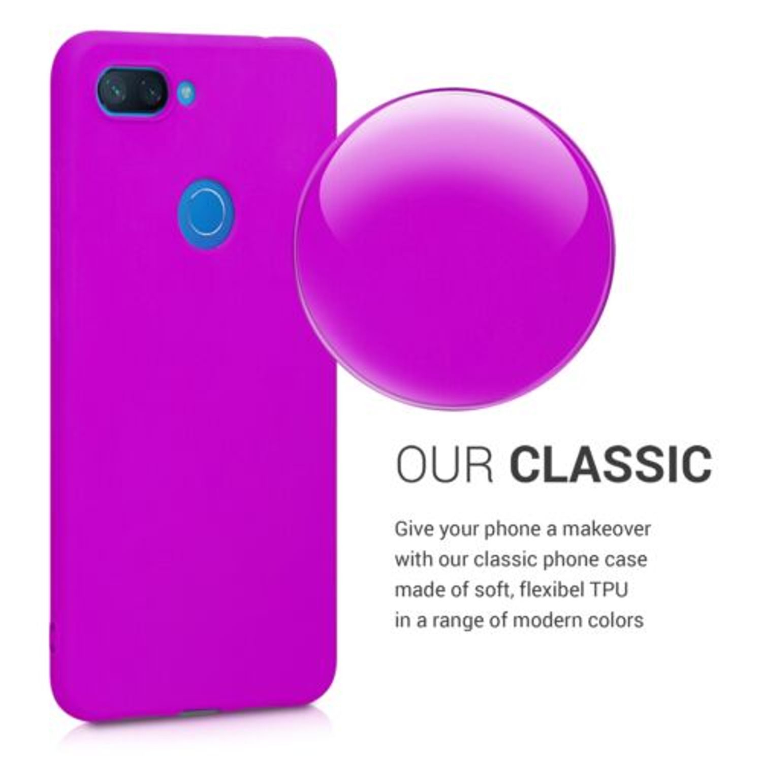 Husa pentru Xiaomi Mi 8 Lite, Silicon, Violet, 49281.82 fotografia produsului View 2 L