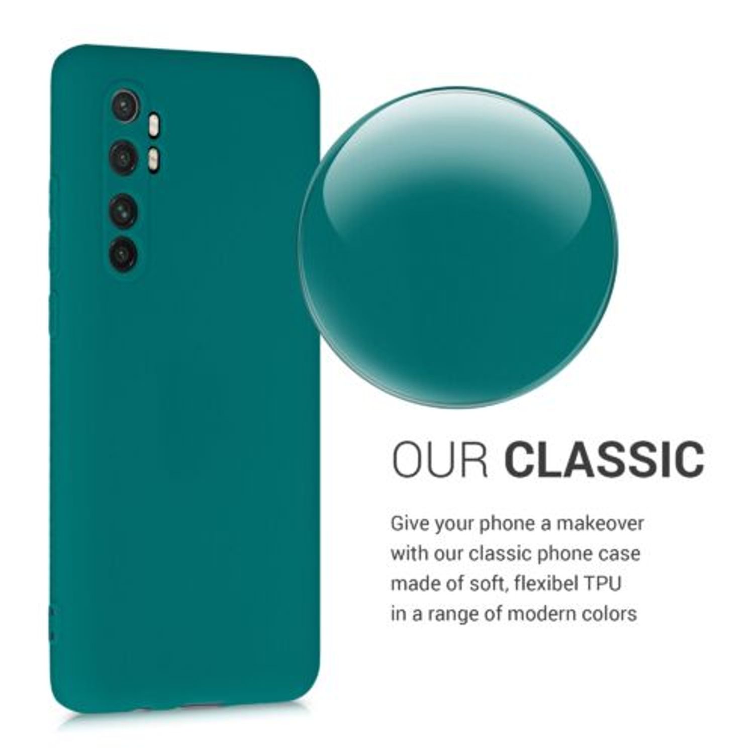 Husa pentru Xiaomi Mi Note 10 Lite, Silicon, Verde, 52443.57 fotografia produsului View 5 L