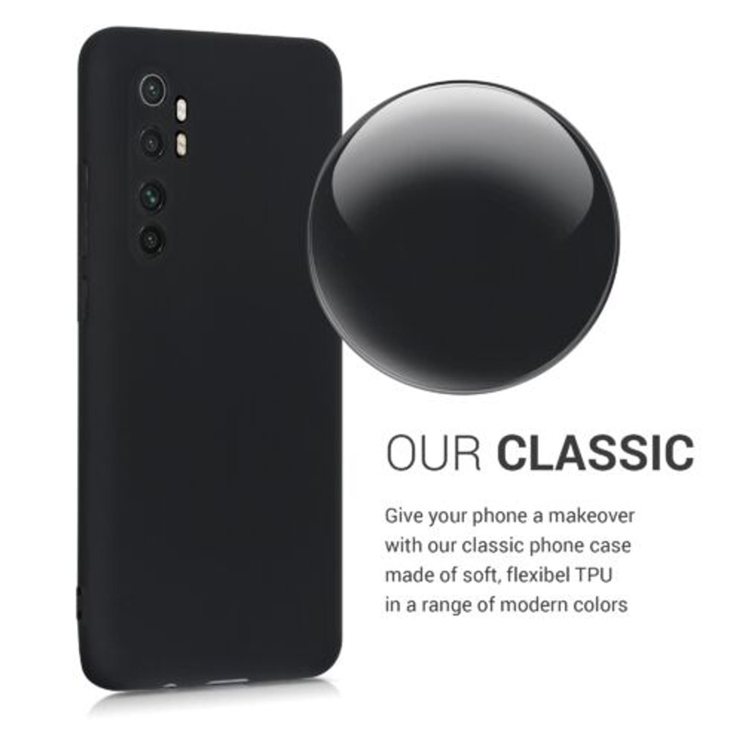 Husa pentru Xiaomi Mi Note 10 Lite, Silicon, Negru, 52443.47 fotografia produsului View 6 L