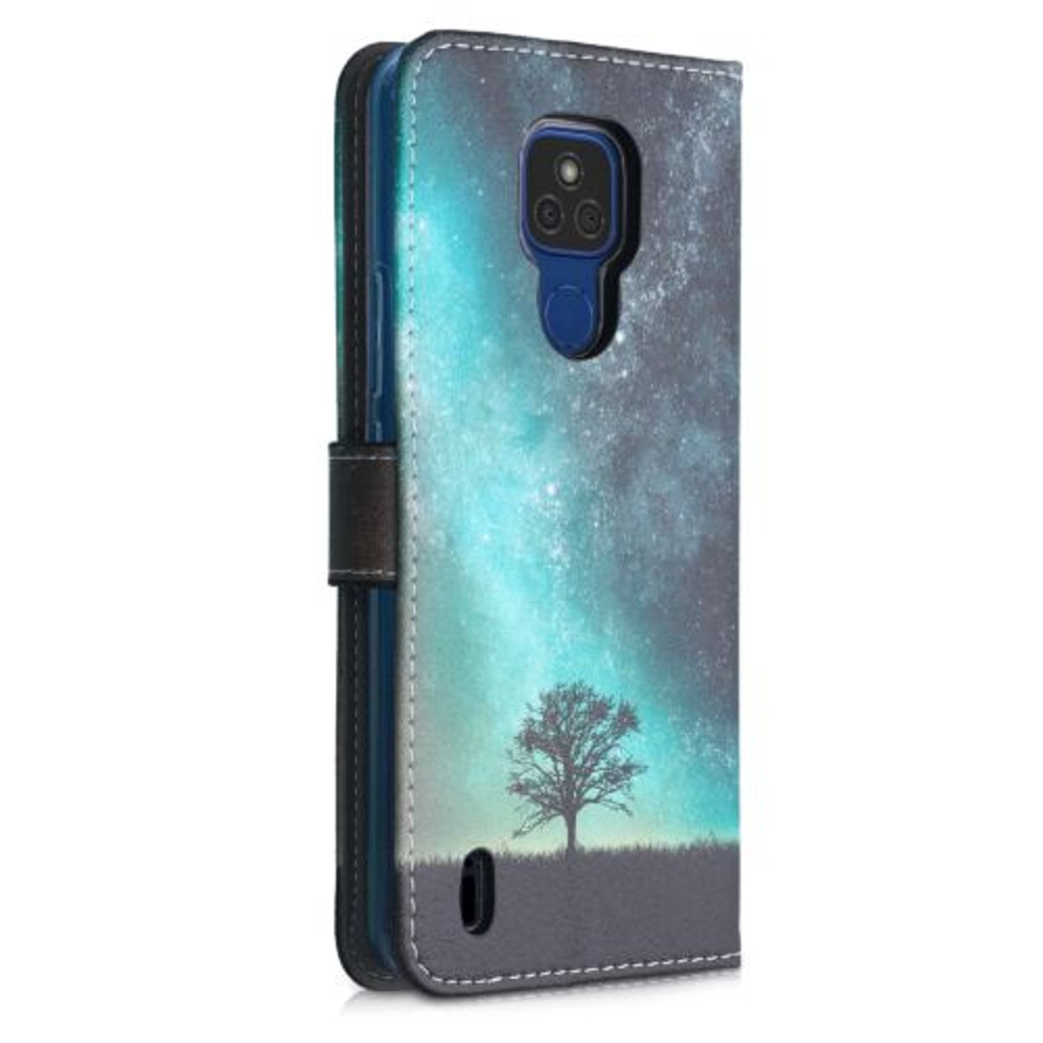 Husa pentru Motorola Moto E7, Piele ecologica, Multicolor, 54694.01 fotografia produsului View 4 L