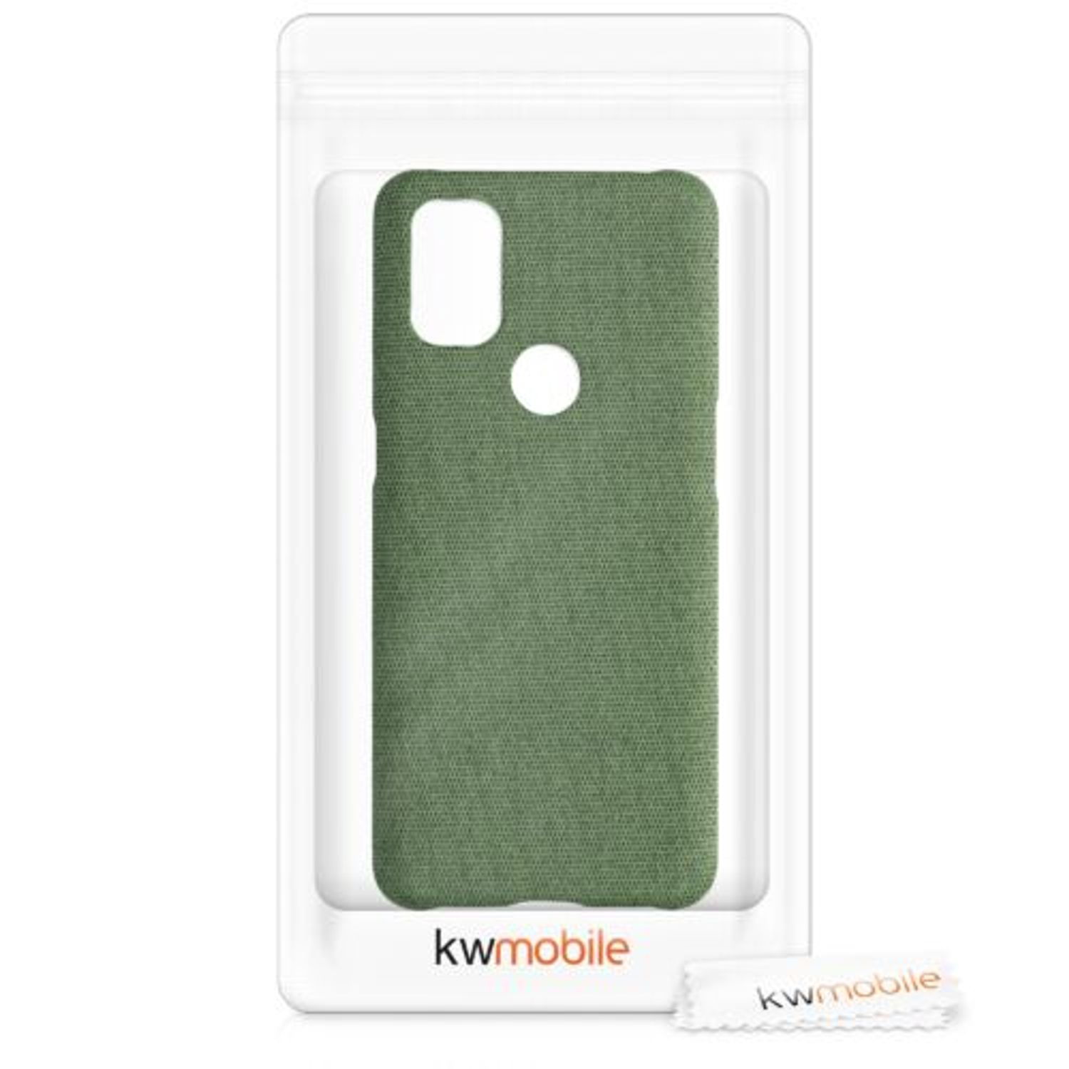 Husa pentru OnePlus Nord N10 5G, Textil, Verde, 55761.07 fotografia produsului View 7 L