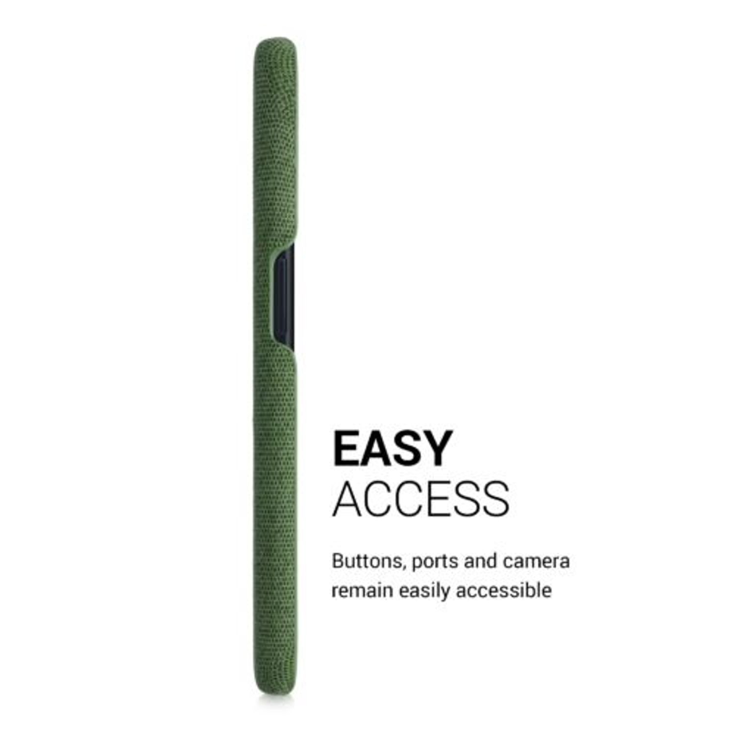 Husa pentru OnePlus Nord N10 5G, Textil, Verde, 55761.07 fotografia produsului View 5 L
