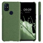 Husa pentru OnePlus Nord N10 5G, Textil, Verde, 55761.07 fotografia produsului View 2 S
