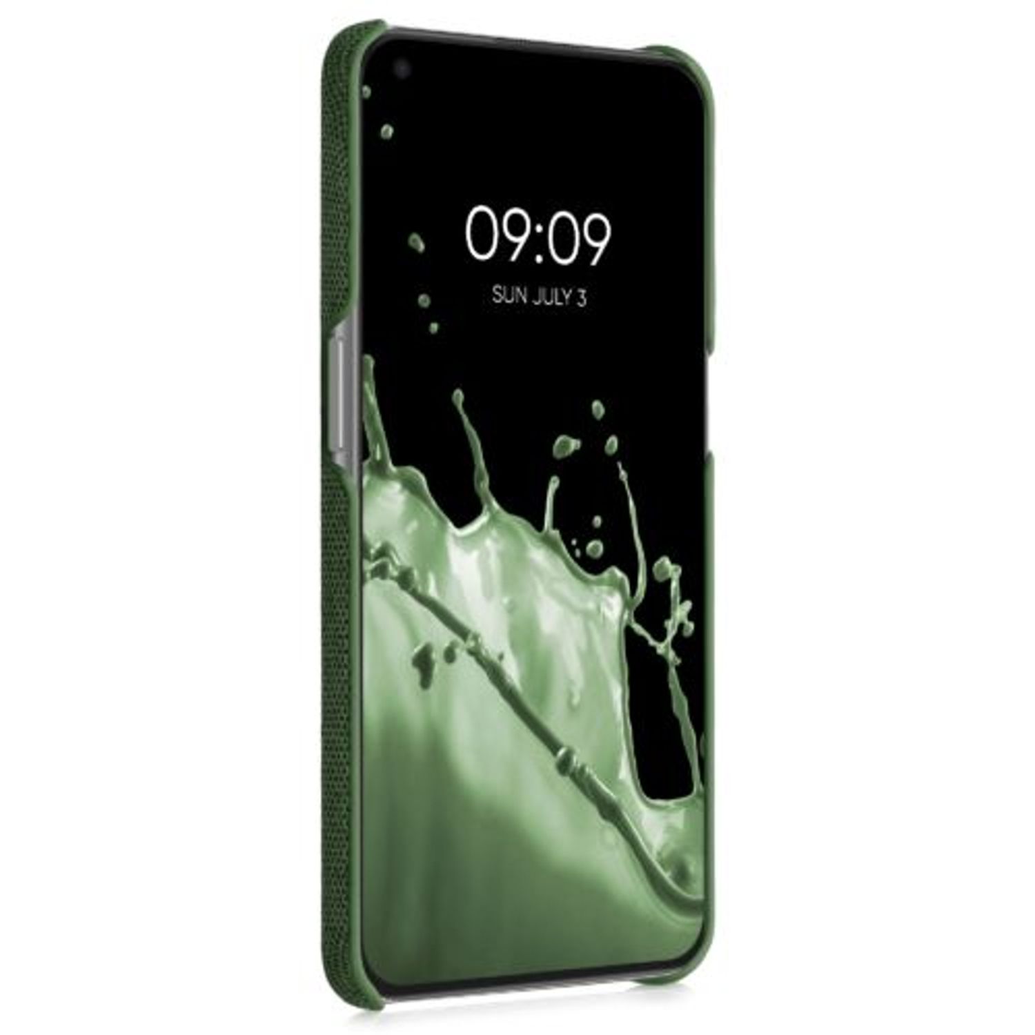 Husa pentru OnePlus Nord N10 5G, Textil, Verde, 55761.07 fotografia produsului View 3 L
