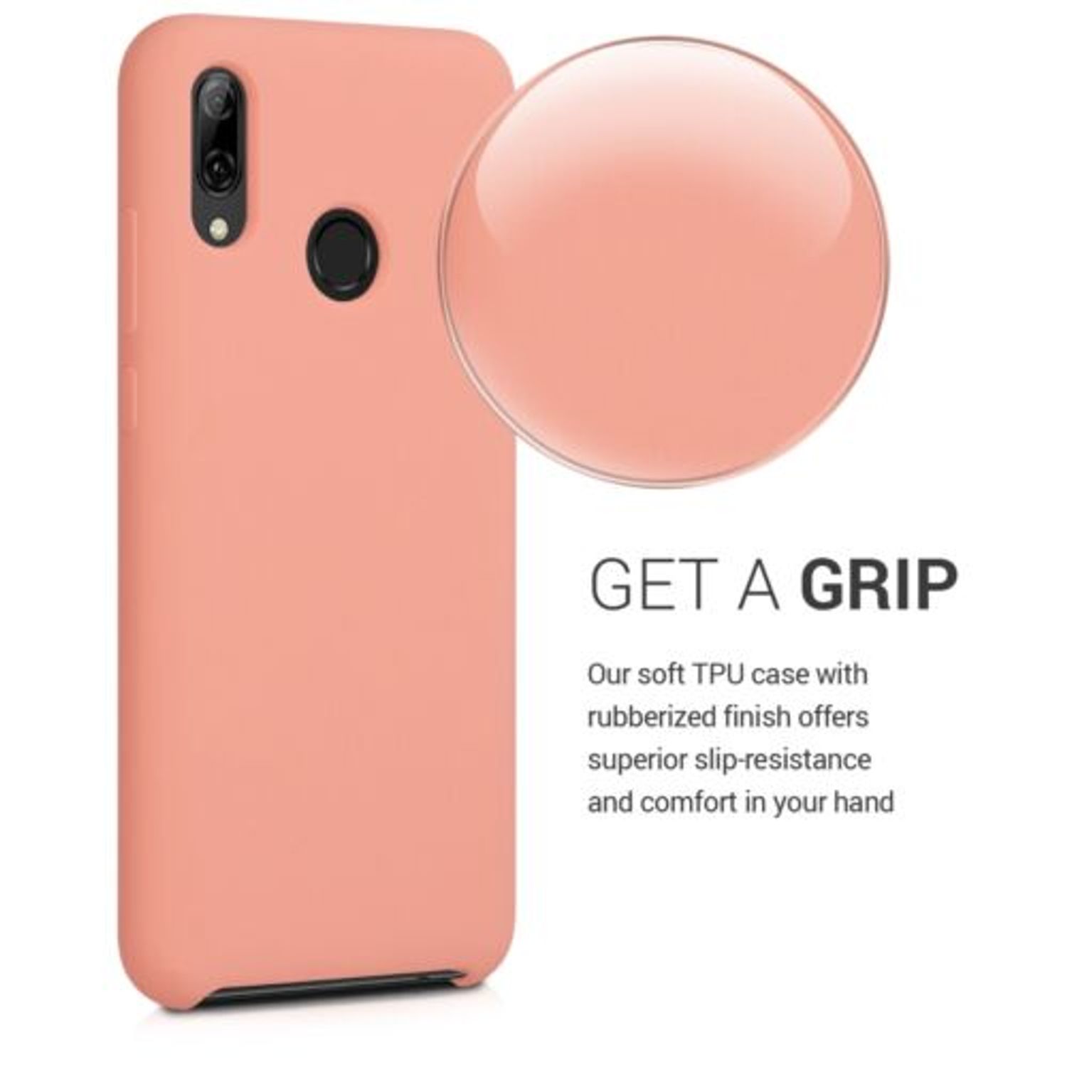 Husa pentru Huawei P Smart (2019), Silicon, Rose Gold, 47824.76 fotografia produsului View 4 L