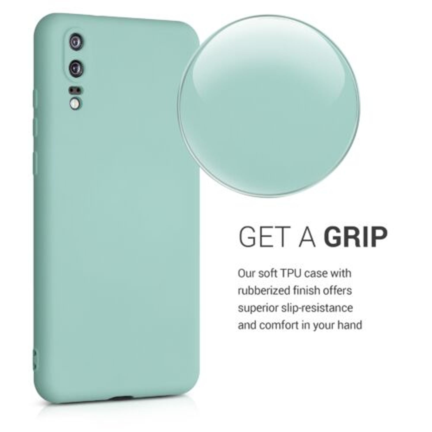 Husa pentru Huawei P20, Silicon, Verde, 52616.71 fotografia produsului View 5 L