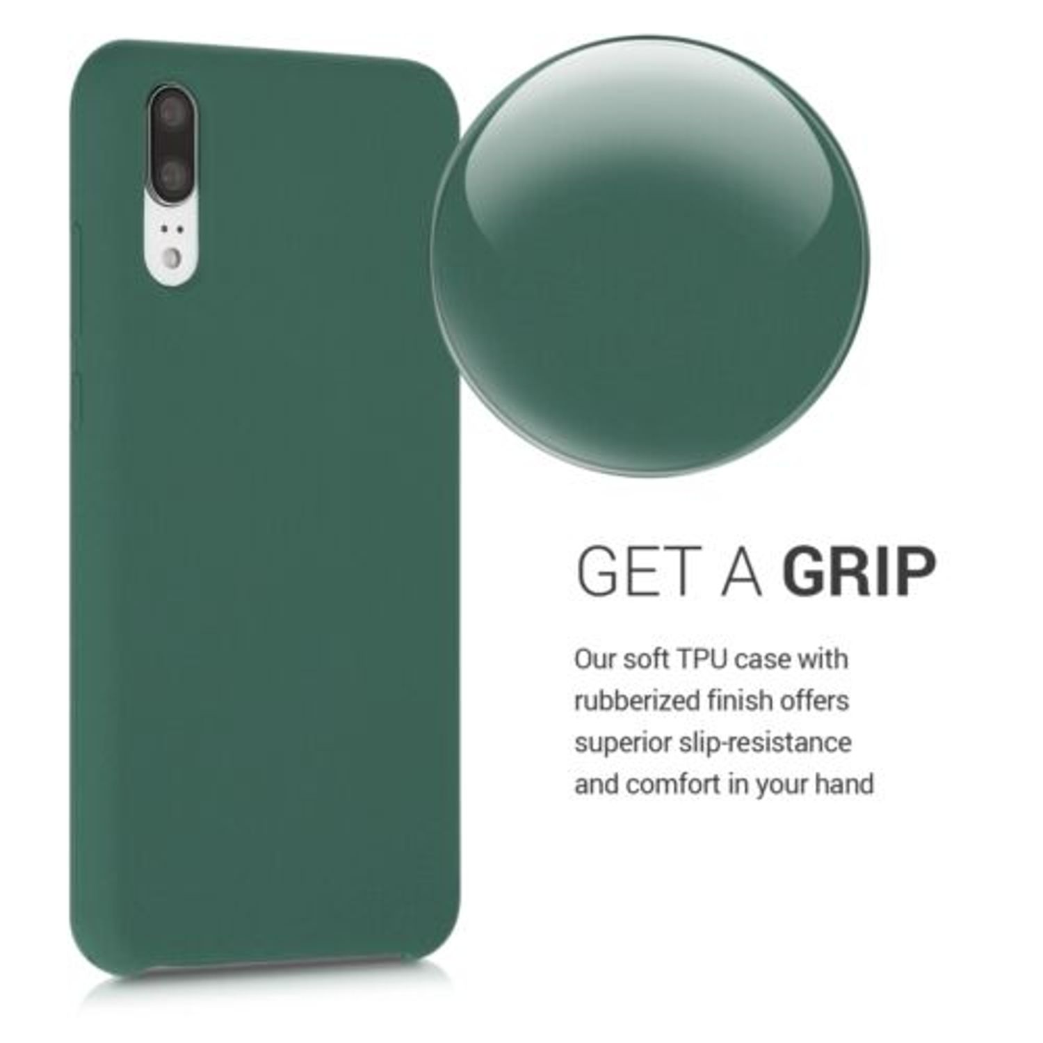 Husa pentru Huawei P20, Silicon, Verde, 45689.166 fotografia produsului View 4 L