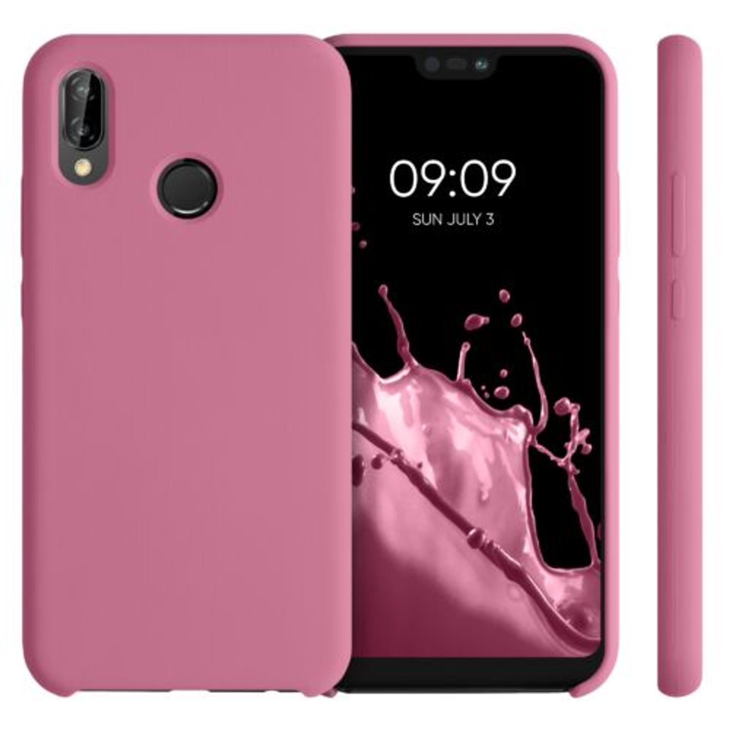 Husa pentru Huawei P20 Lite, Silicon, Roz, 45687.212 fotografia produsului View 2 L
