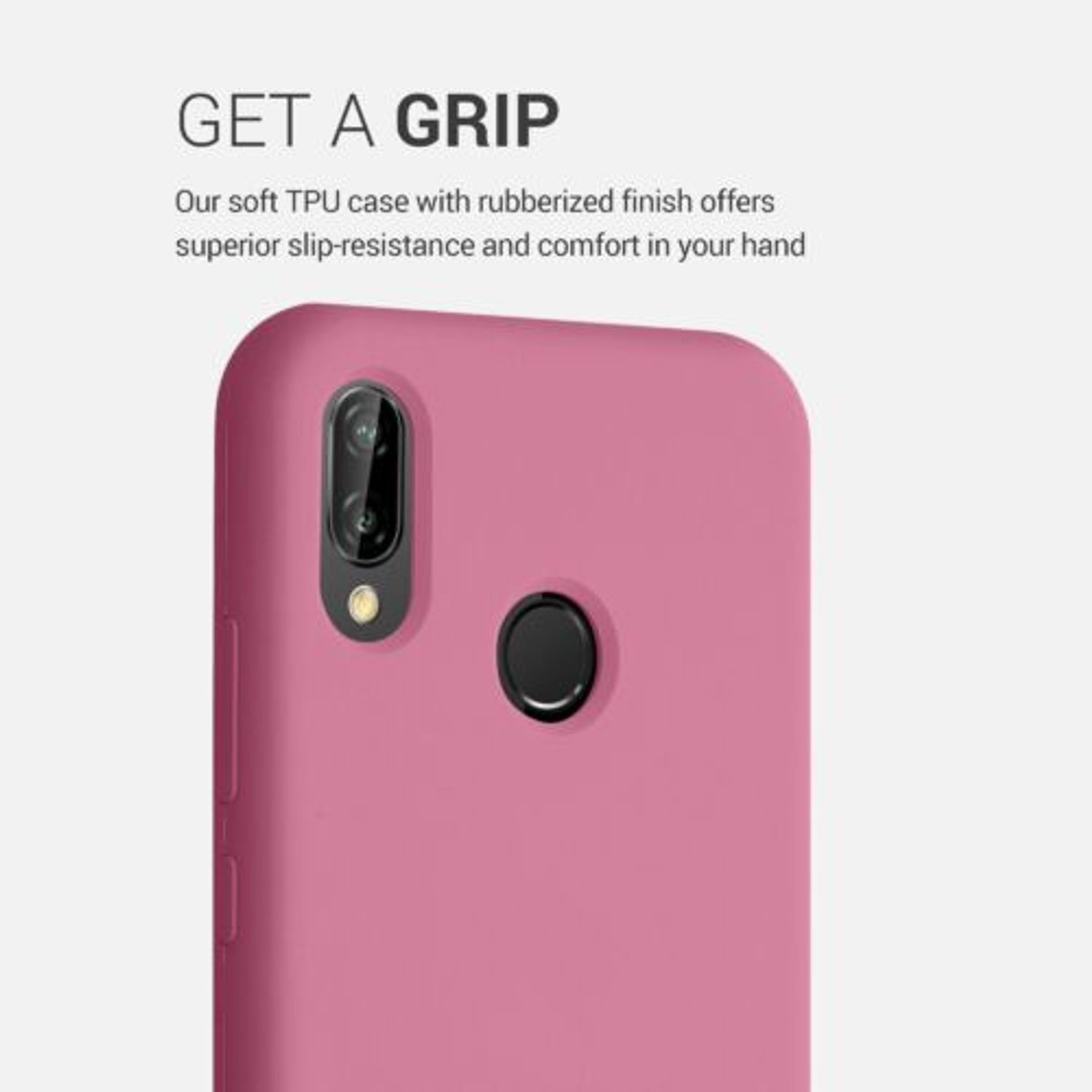Husa pentru Huawei P20 Lite, Silicon, Roz, 45687.212 fotografia produsului View 4 L