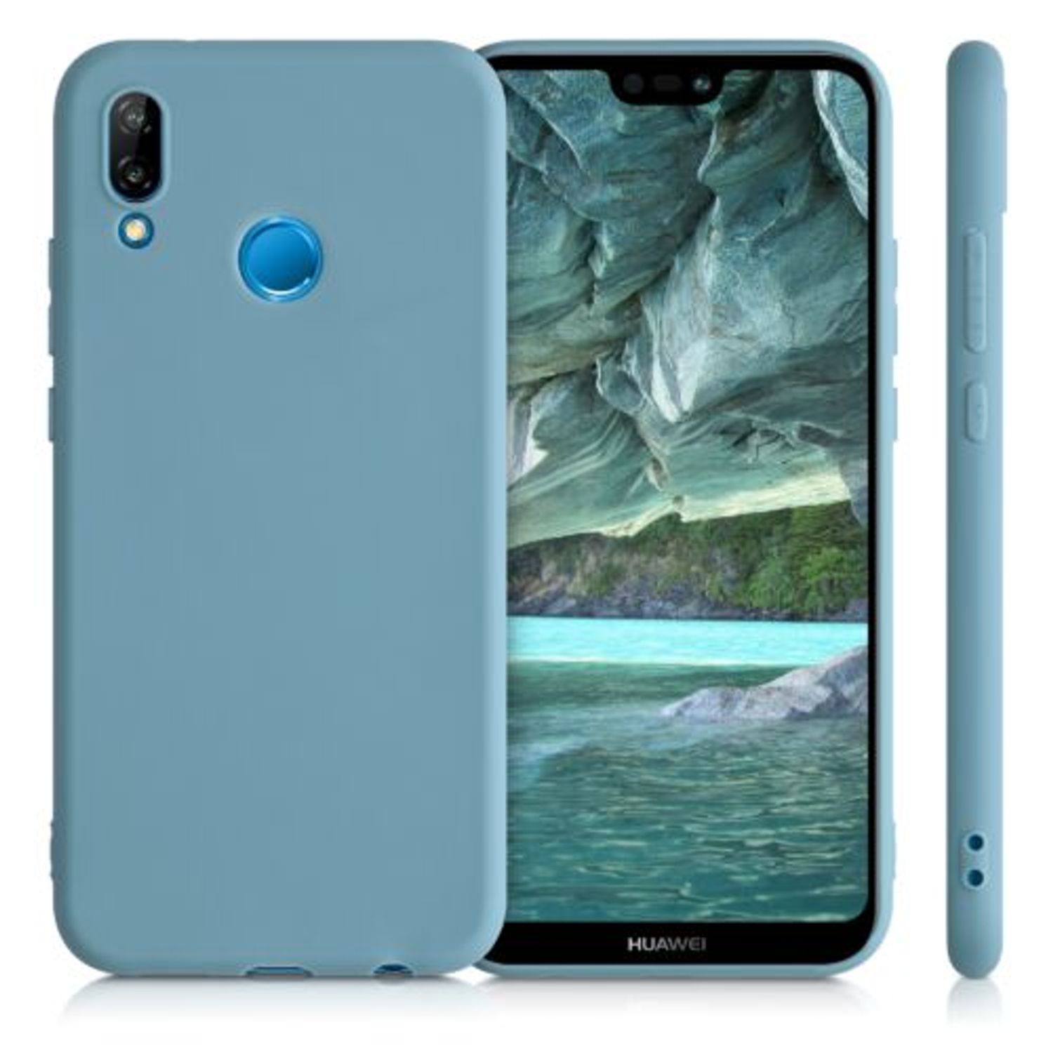 Husa pentru Huawei P20 Lite, Silicon, Albastru, 44358.207 fotografia produsului View 2 L