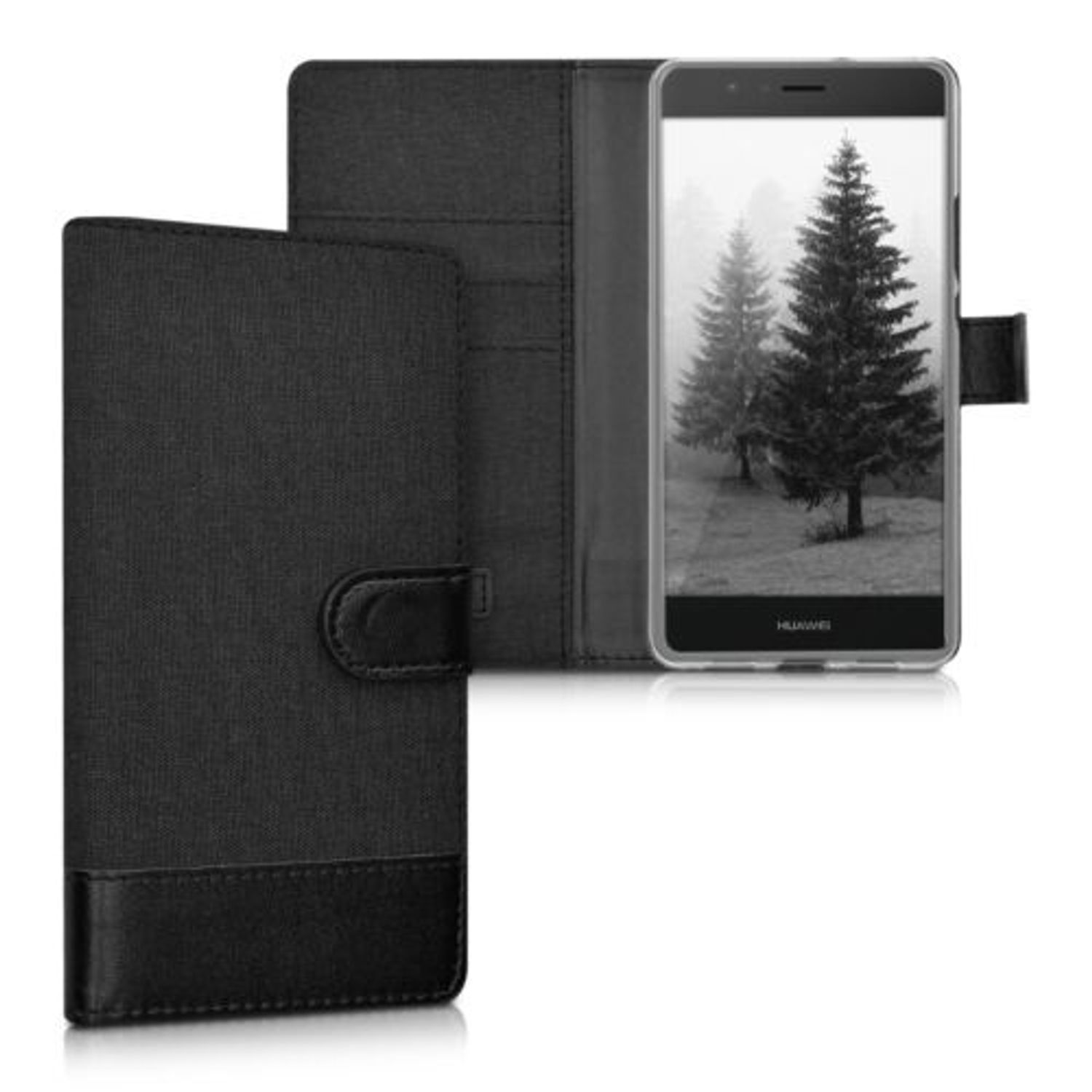 Husa pentru Huawei P9 Lite, Textil, Negru, 38037.73 fotografia produsului