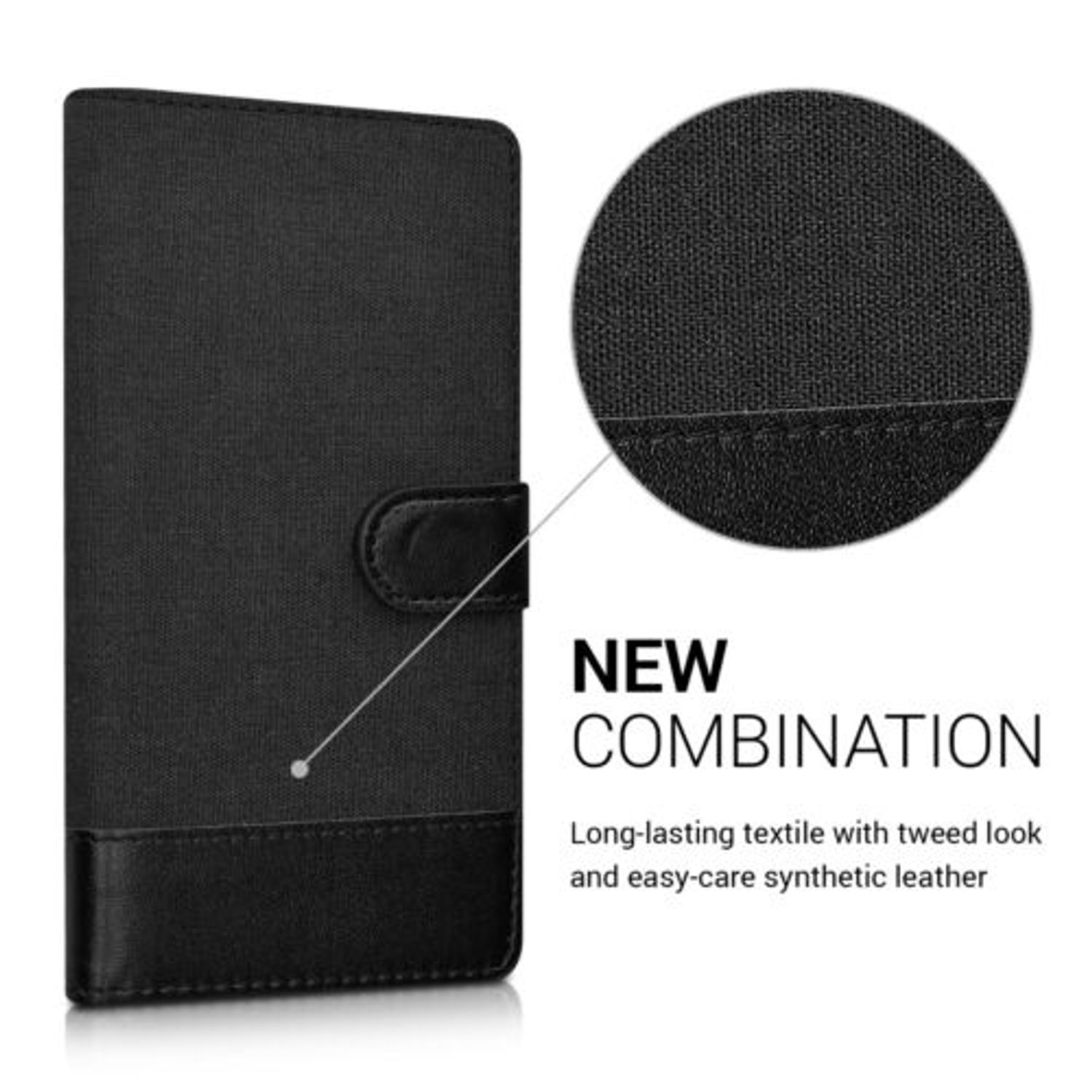 Husa pentru Huawei P9 Lite, Textil, Negru, 38037.73 fotografia produsului View 6 L