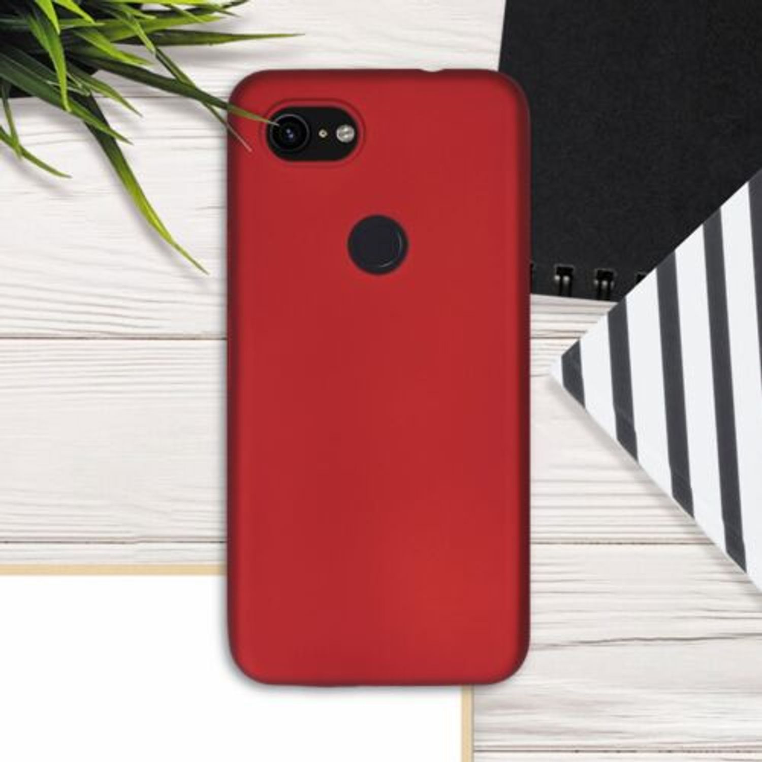 Husa pentru Google Pixel 3a, Silicon, Rosu, 52339.36 fotografia produsului View 3 L