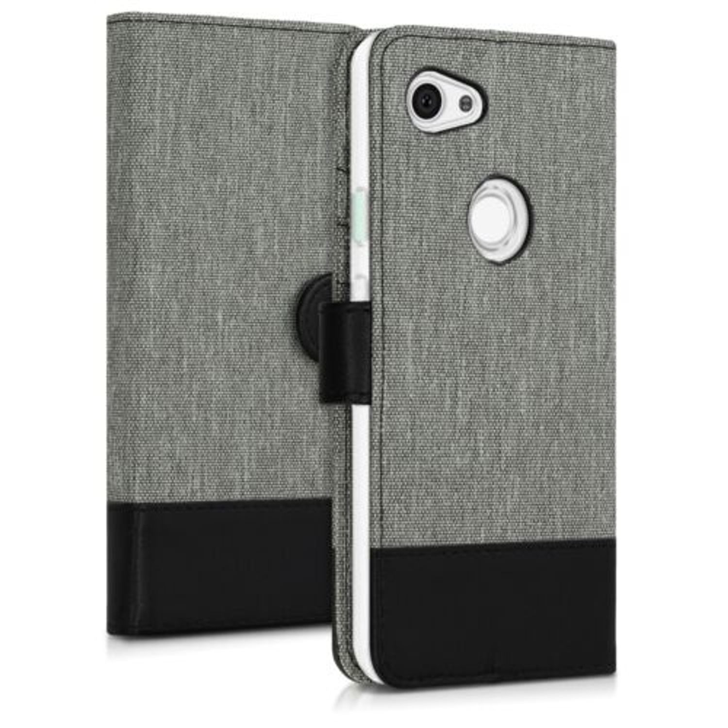 Husa pentru Google Pixel 3a, Textil, Gri, 47592.22 fotografia produsului View 4 L