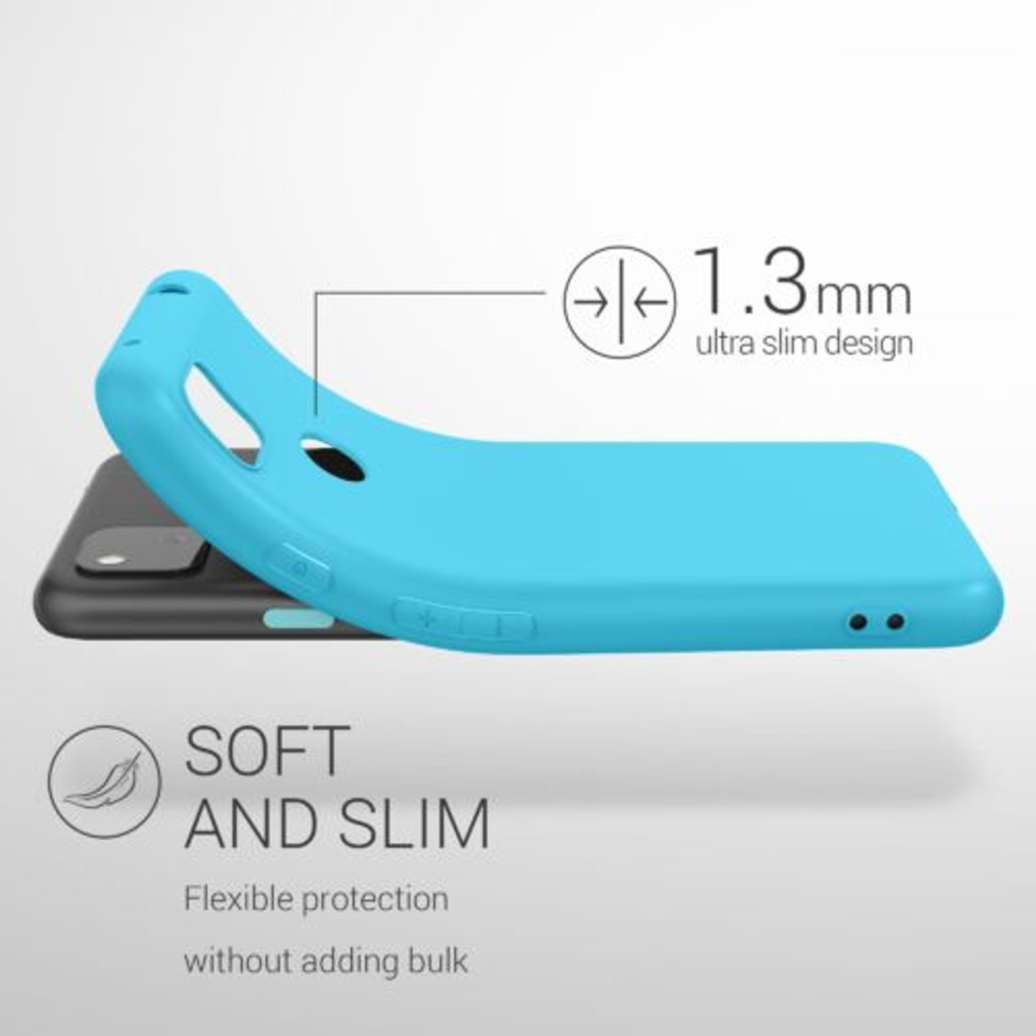 Husa pentru Google Pixel 4a, Silicon, Albastru, 52357.223 fotografia produsului View 3 L