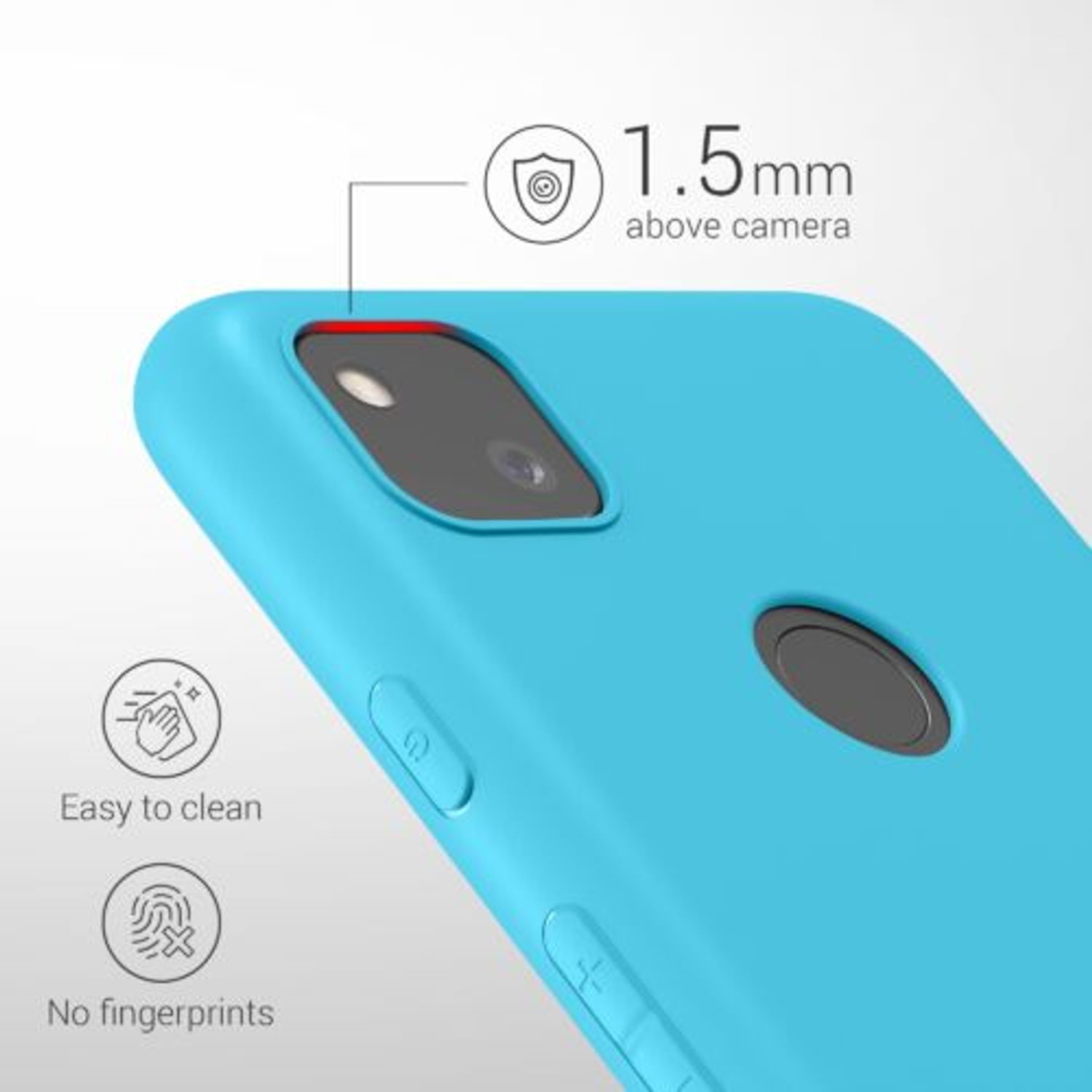 Husa pentru Google Pixel 4a, Silicon, Albastru, 52357.223 fotografia produsului View 4 L