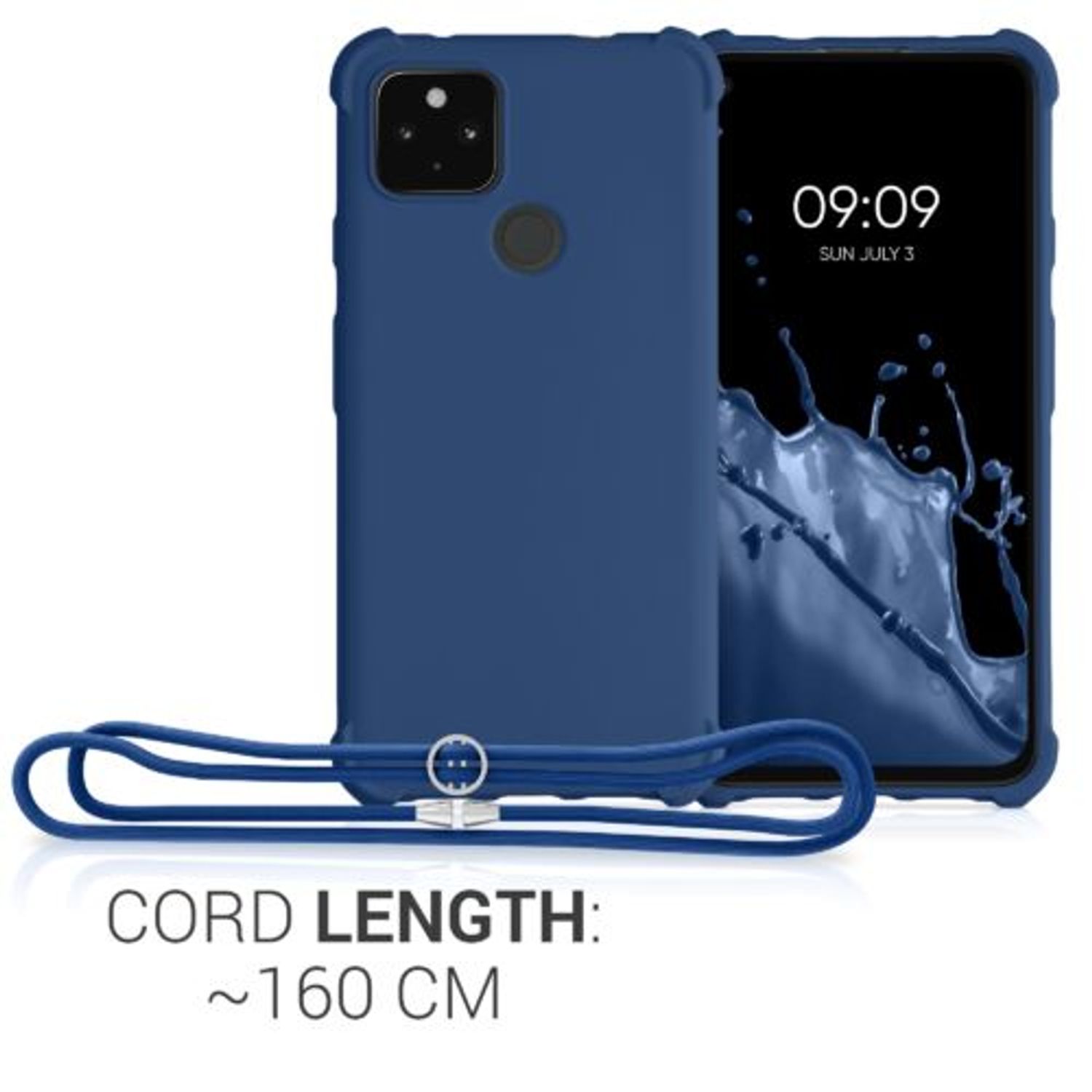 Husa pentru Google Pixel 4a 5G, Silicon, Albastru, 55914.17 fotografia produsului View 4 L
