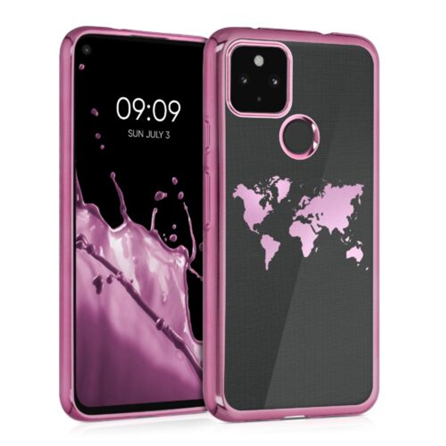 Husa pentru Google Pixel 4a 5G, Silicon, Roz, 54162.02 fotografia produsului