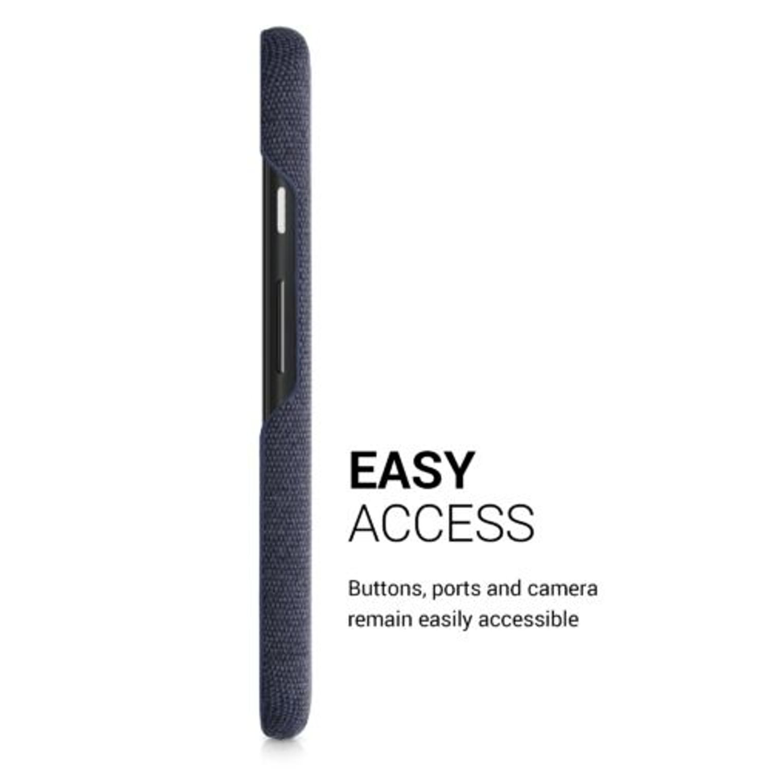 Husa pentru Google Pixel 5a, Textil, Albastru, 54994.17 fotografia produsului View 5 L