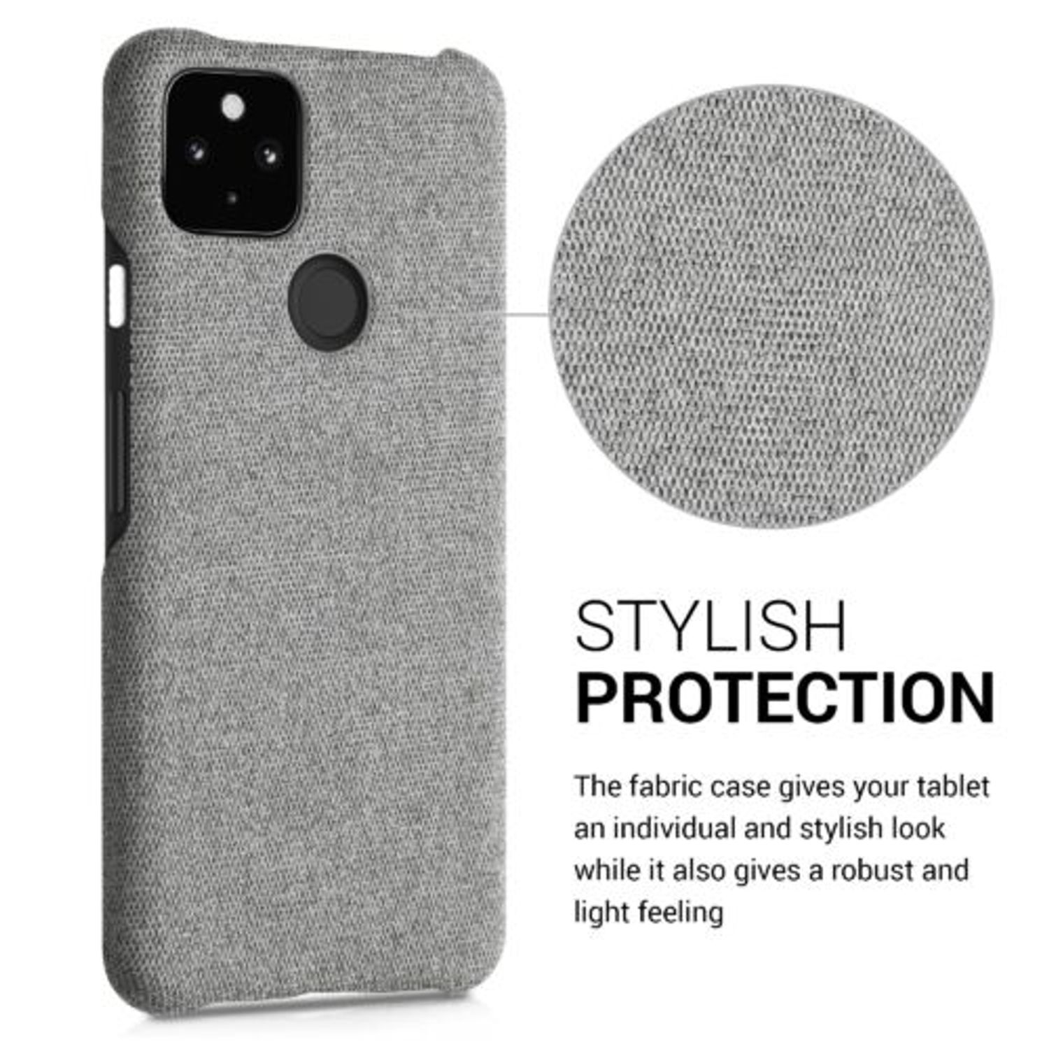 Husa pentru Google Pixel 5a, Textil, Gri, 54994.25 fotografia produsului View 4 L