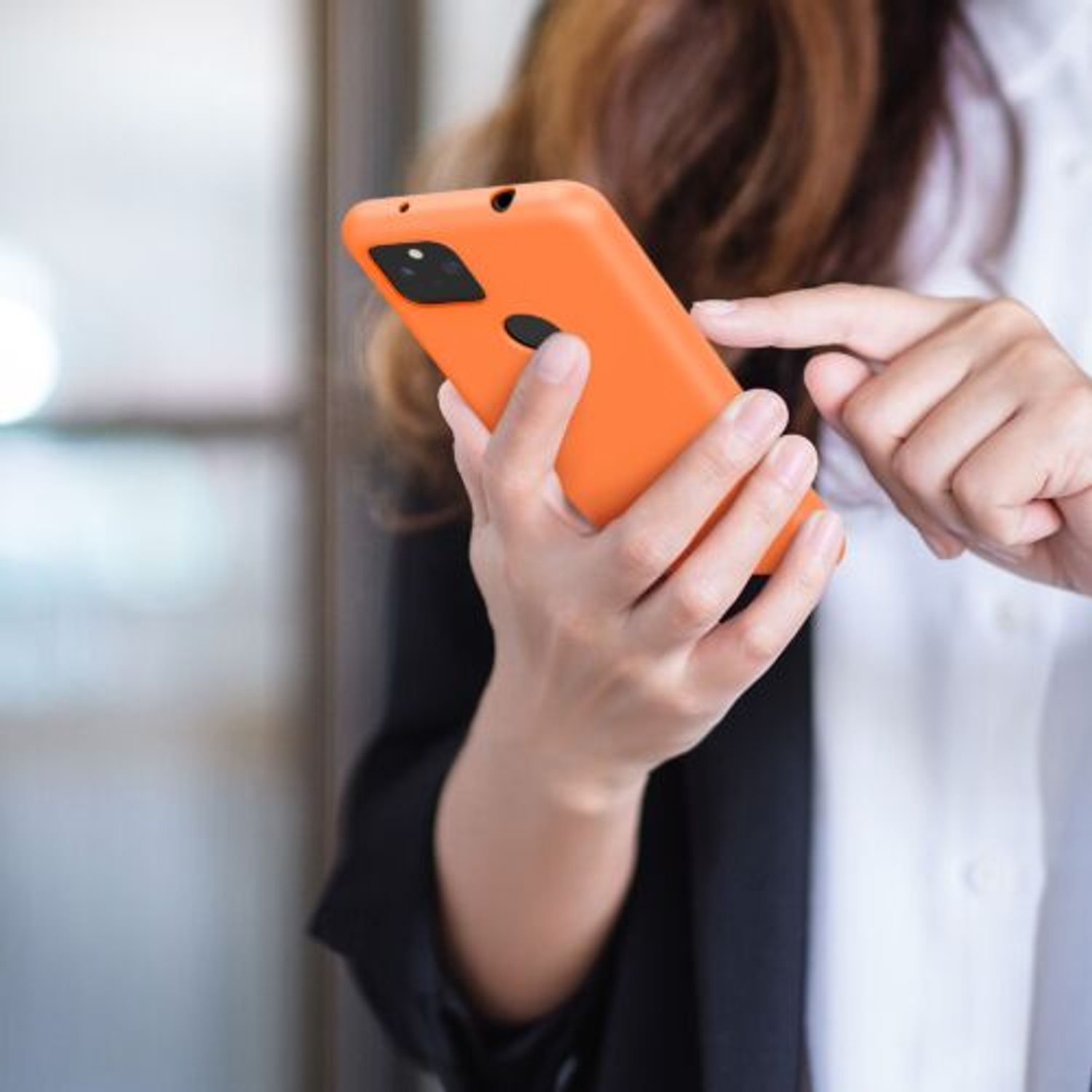 Husa pentru Google Pixel 5a, Silicon, Portocaliu, 55374.150 fotografia produsului View 5 L