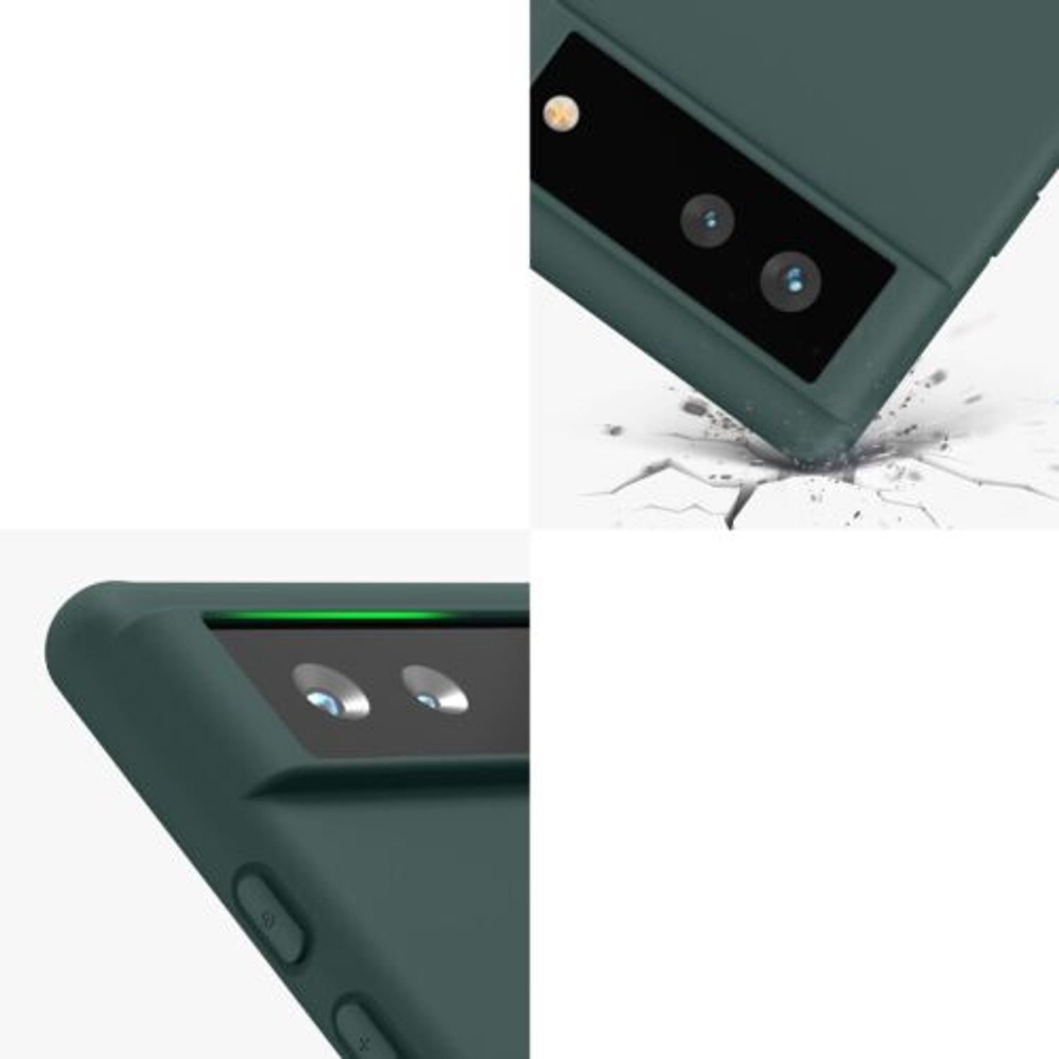 Husa pentru Google Pixel 6, Silicon, Verde, 55434.171 fotografia produsului View 9 L