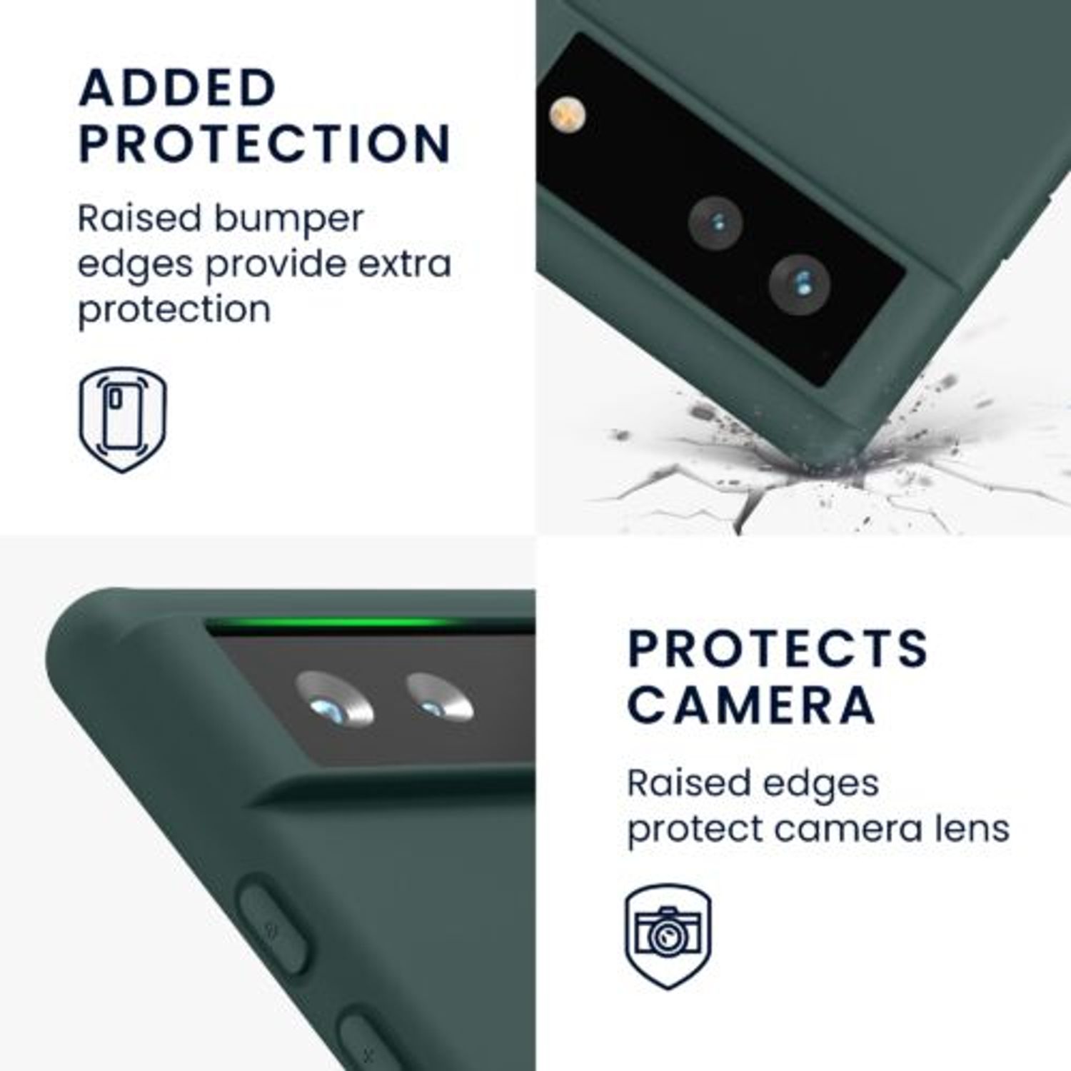Husa pentru Google Pixel 6, Silicon, Verde, 55434.171 fotografia produsului View 4 L