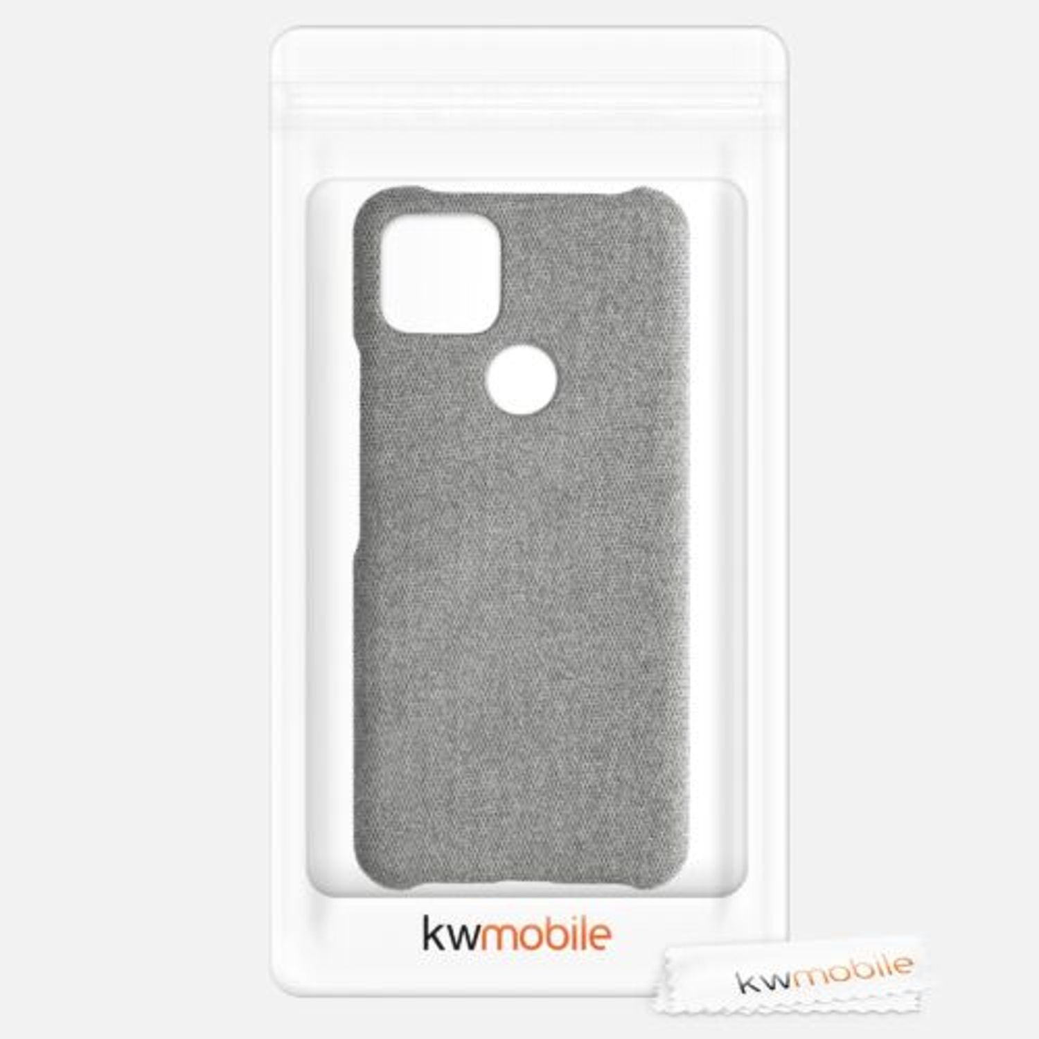 Husa pentru Google Pixel 5a, Textil, Gri, 54994.25 fotografia produsului View 7 L