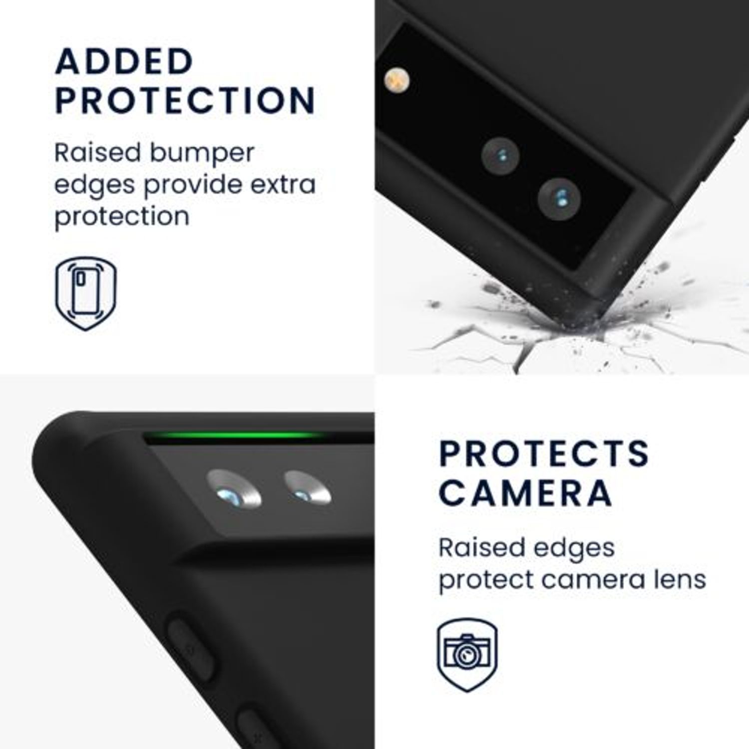 Husa pentru Google Pixel 6, Silicon, Negru, 55434.01 fotografia produsului View 4 L