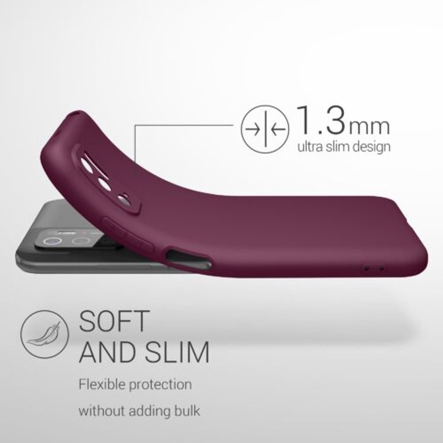 Husa pentru Xiaomi Poco M3 Pro 5G, Silicon, Violet, 55363.187 fotografia produsului View 3 L