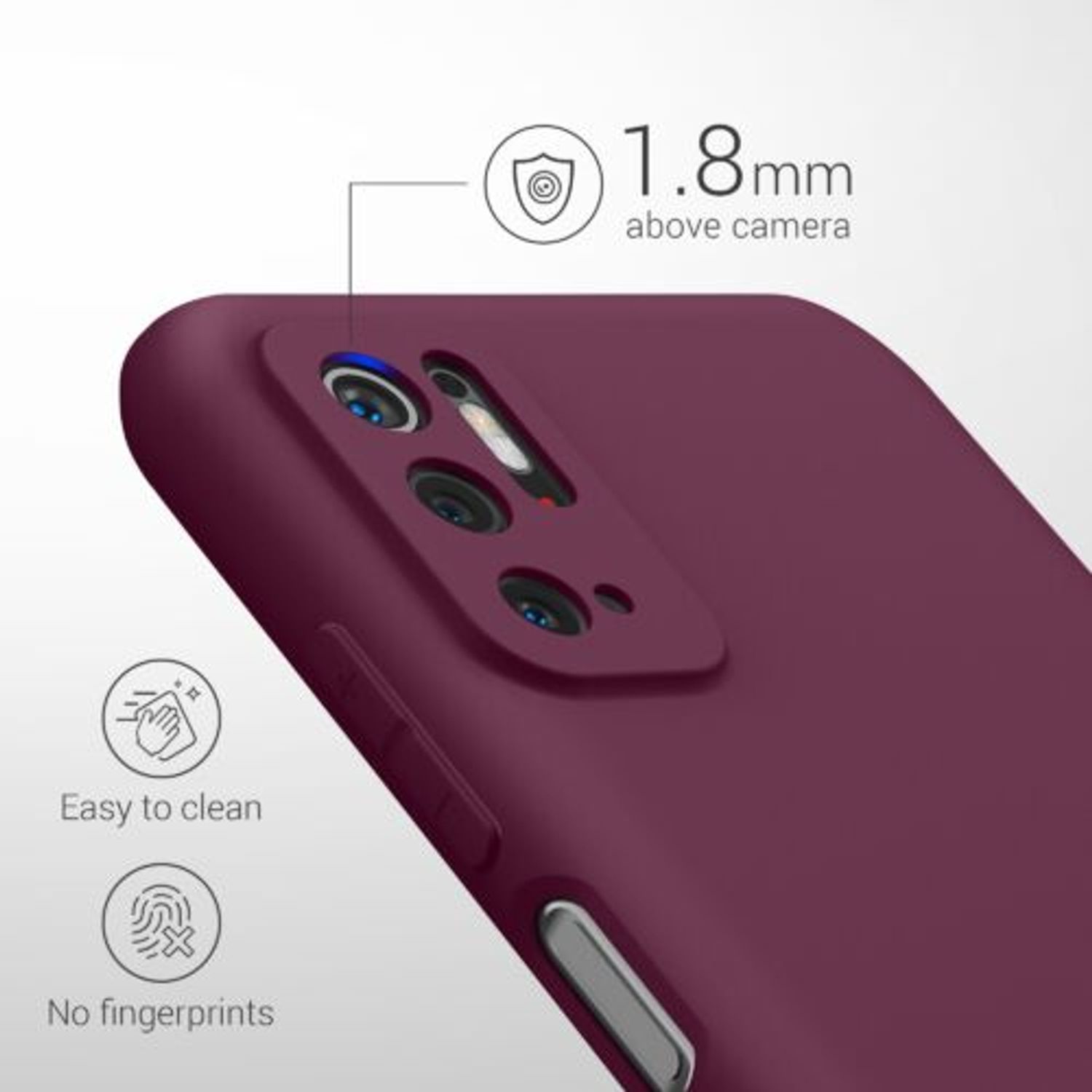 Husa pentru Xiaomi Poco M3 Pro 5G, Silicon, Violet, 55363.187 fotografia produsului View 4 L