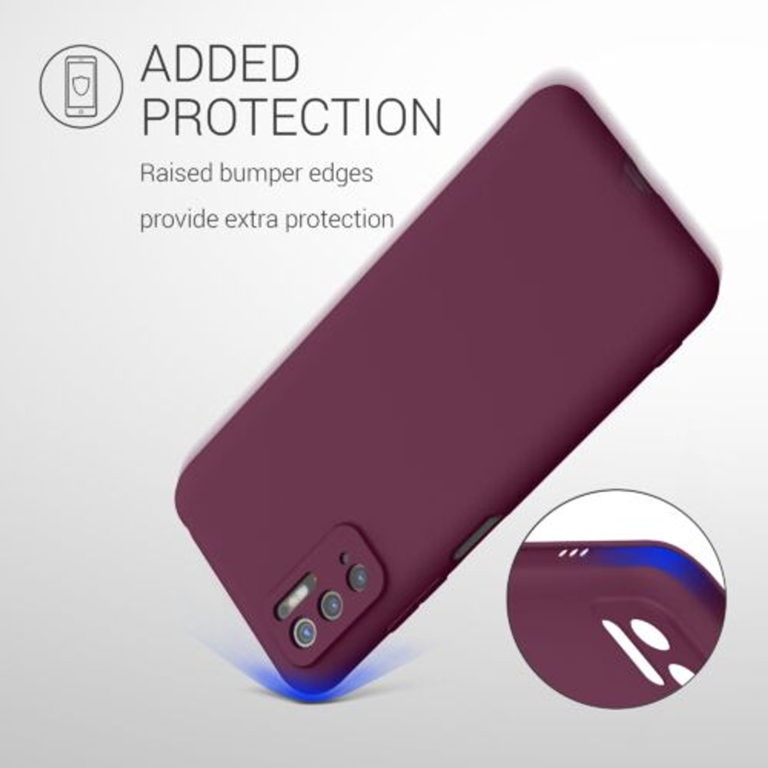 Husa pentru Xiaomi Poco M3 Pro 5G, Silicon, Violet, 55363.187 fotografia produsului View 7 L