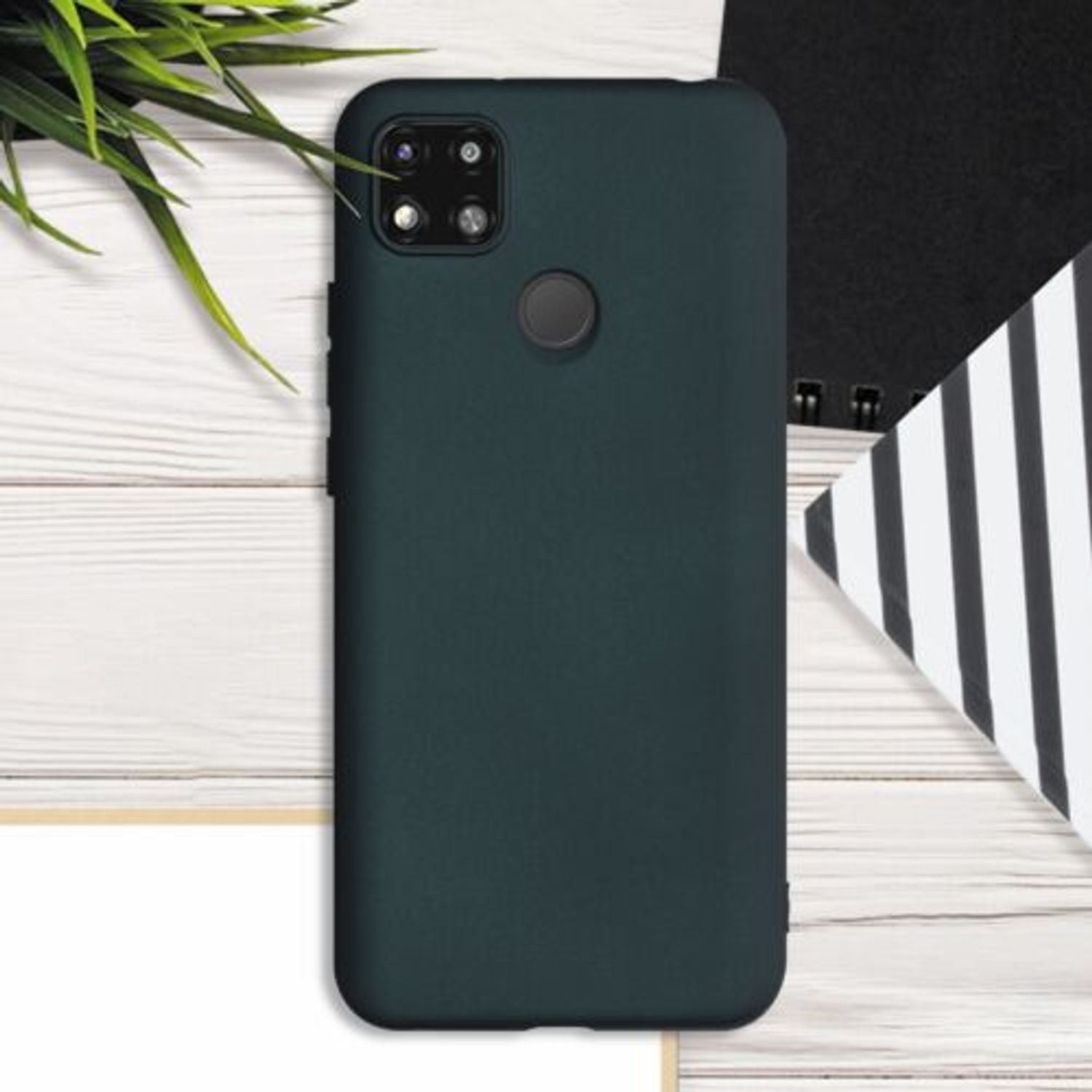 Husa pentru Xiaomi Redmi 9C, Silicon, Verde, 53273.14 fotografia produsului View 3 L