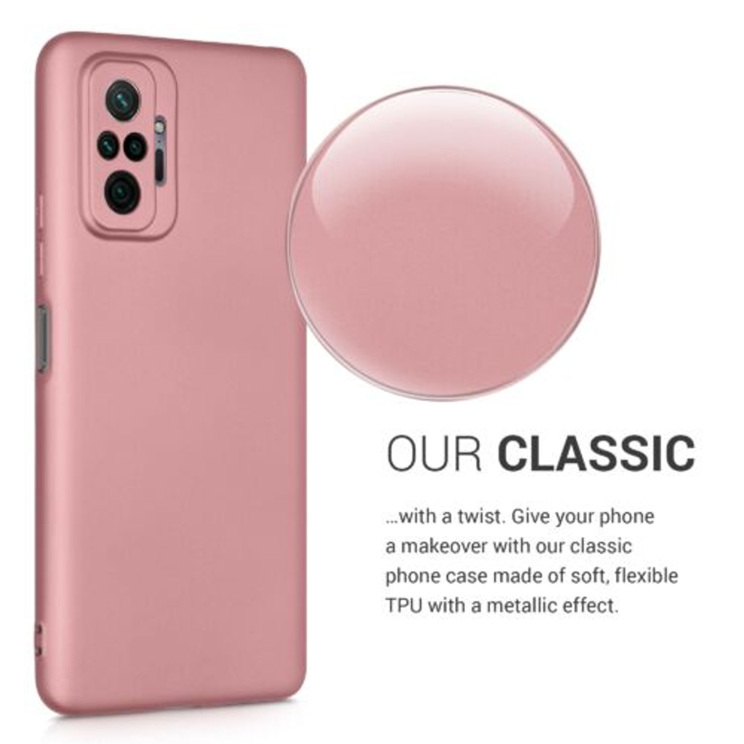 Husa pentru Xiaomi Redmi Note 10 Pro, Silicon, Rose Gold, 54552.31 fotografia produsului View 4 L