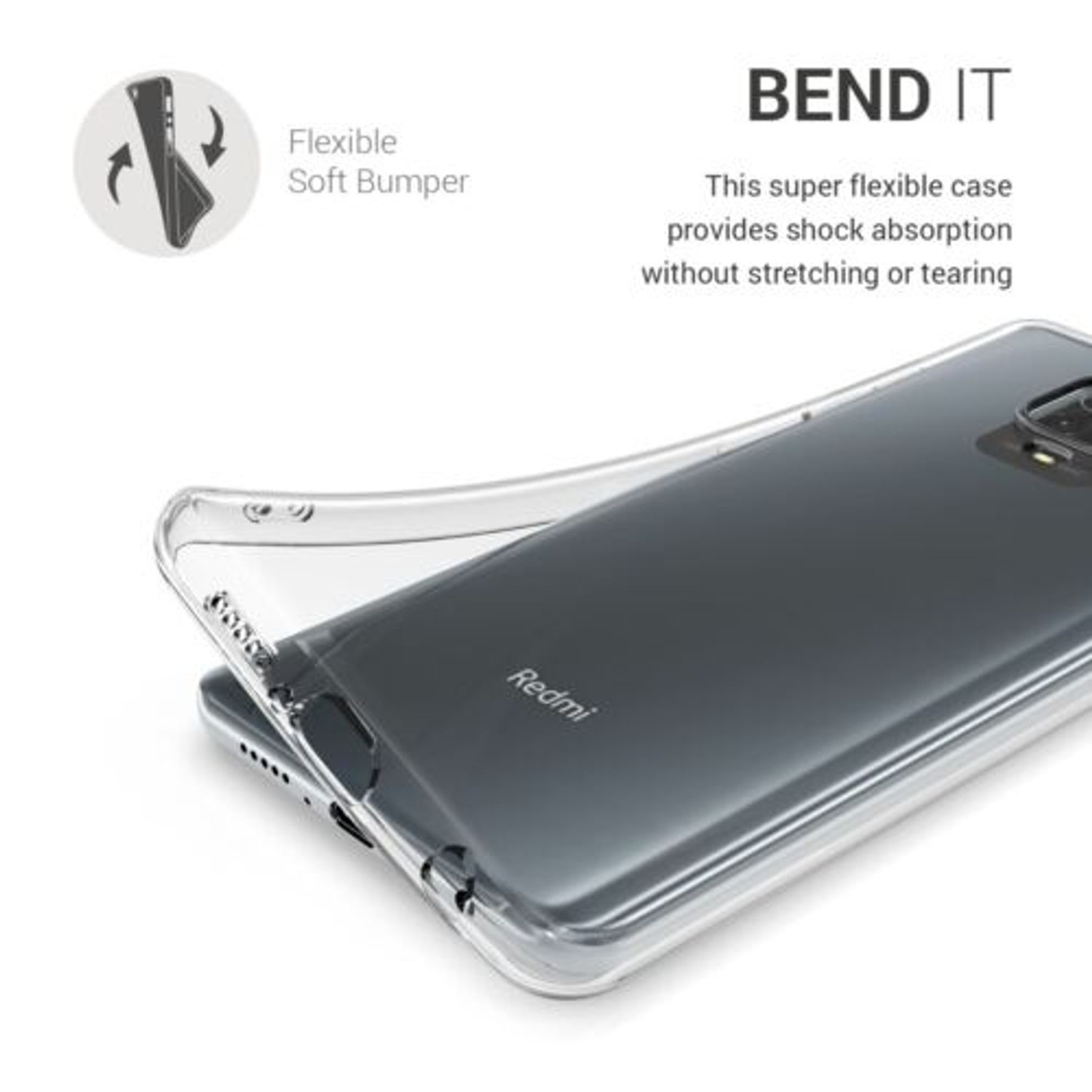 Husa pentru Xiaomi Redmi Note 9S/Redmi Note 9 Pro/Redmi Note 9 Pro Max, Silicon, Transparent, 52145.03 fotografia produsului View 3 L