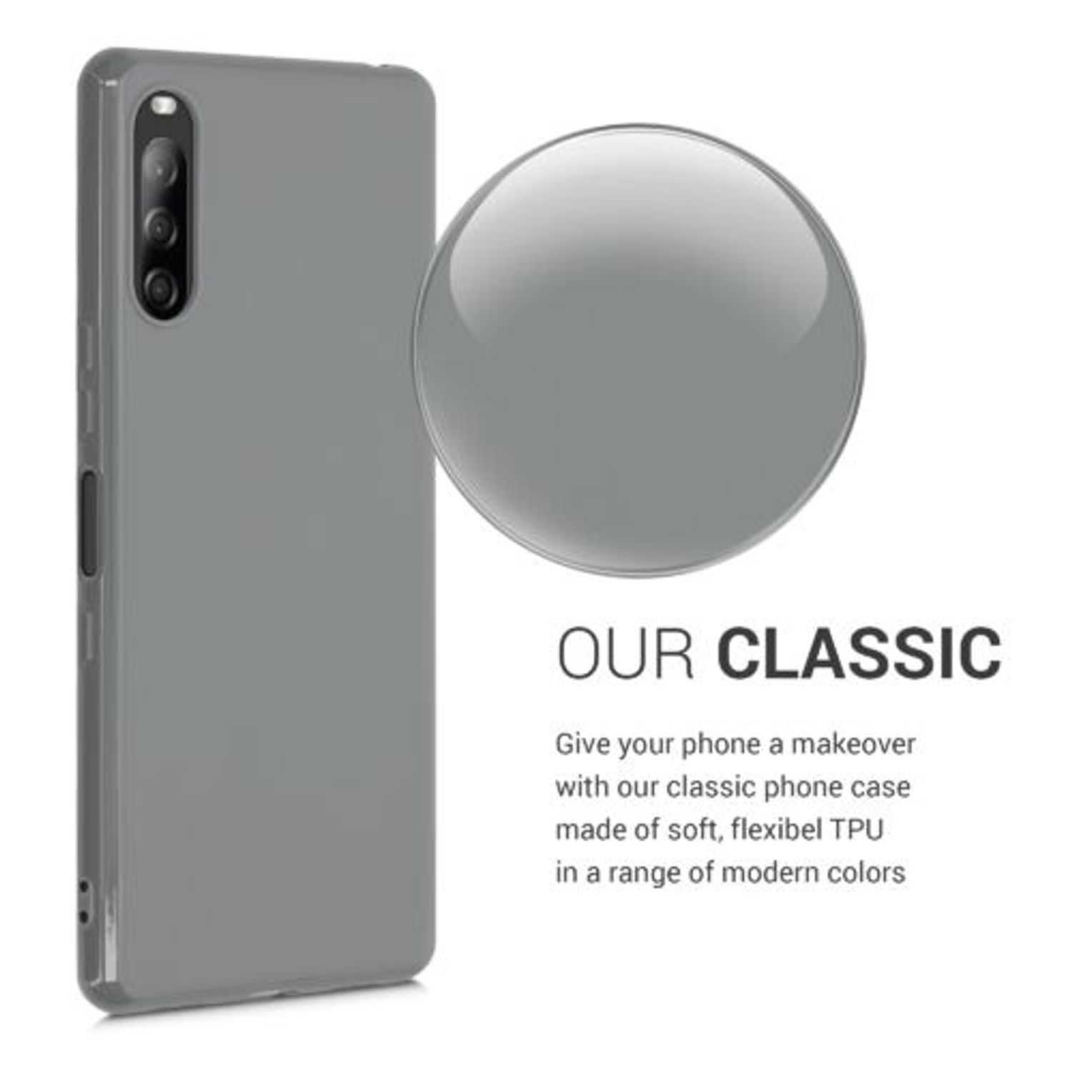 Husa pentru Sony Xperia L4, Silicon, Gri, 51941.155 fotografia produsului View 4 L