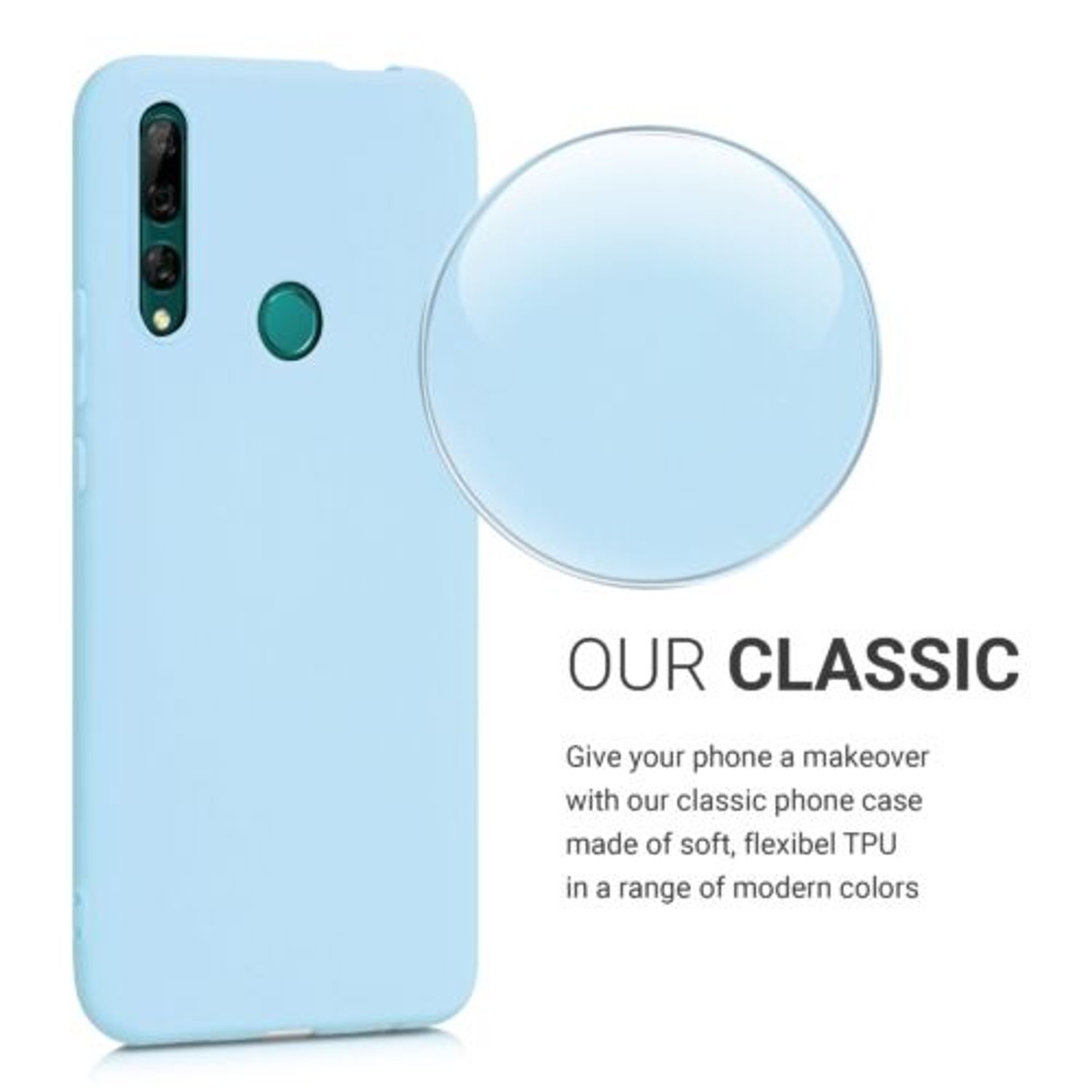 Husa pentru Huawei Y9 Prime (2019), Silicon, Albastru, 49450.58 fotografia produsului View 3 L
