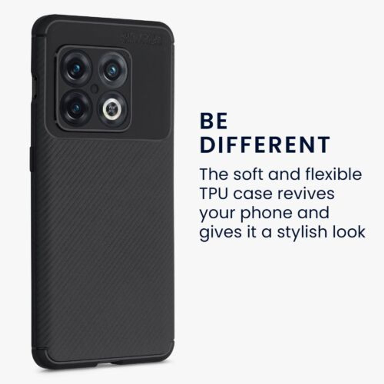 Husa pentru OnePlus 10 Pro, Silicon, Negru, 57250.01, Kwmobile fotografia produsului View 4 L