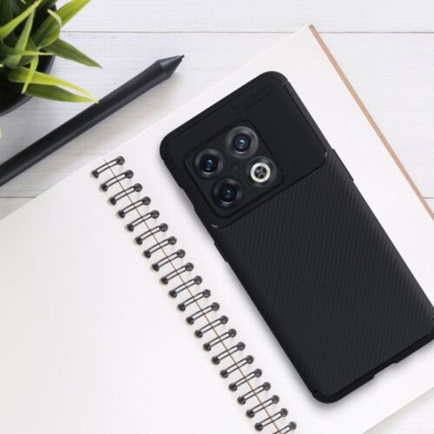 Husa pentru OnePlus 10 Pro, Silicon, Negru, 57250.01, Kwmobile fotografia produsului View 3 L