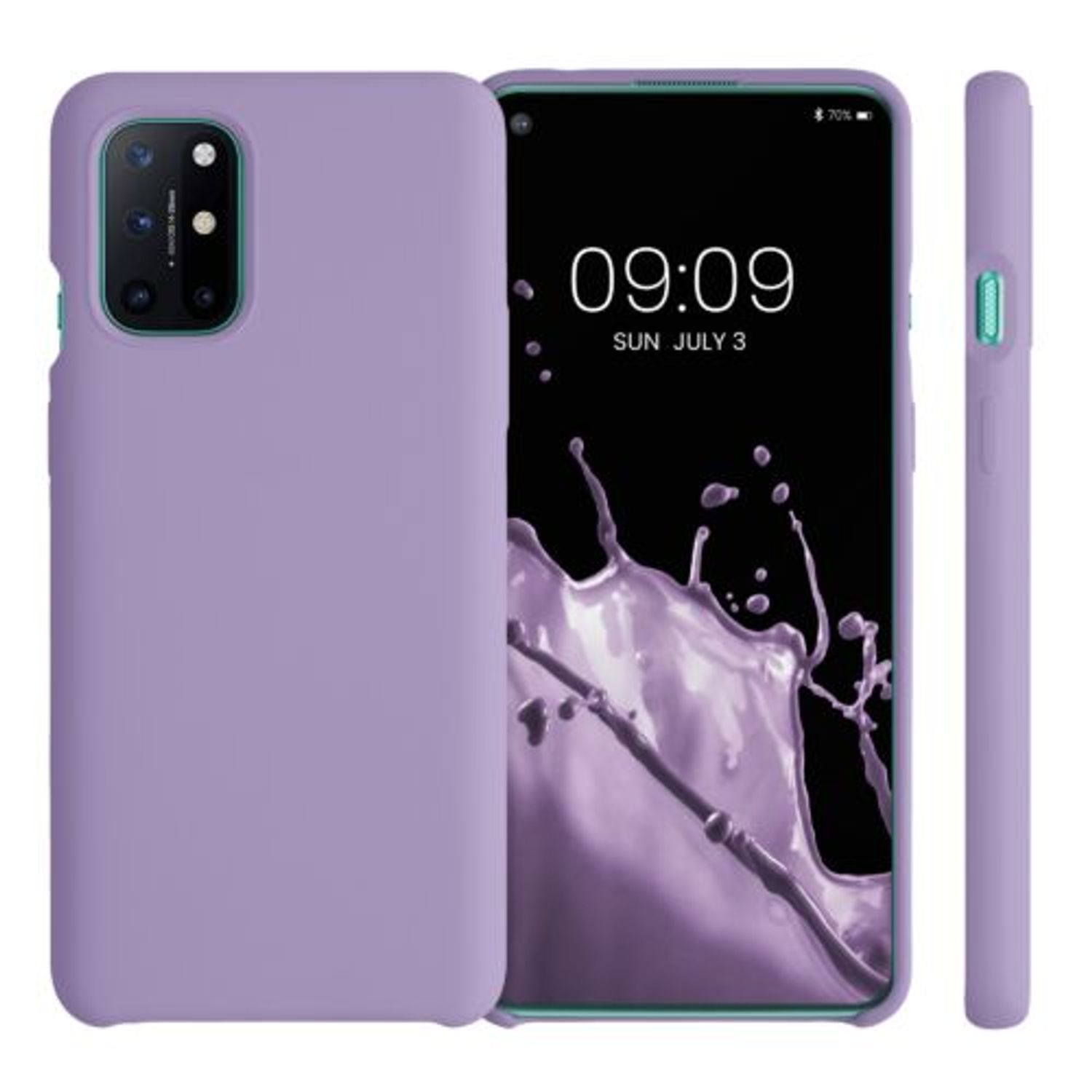 Husa pentru OnePlus 8T, Silicon, Mov, 53683.222, Kwmobile fotografia produsului View 2 L
