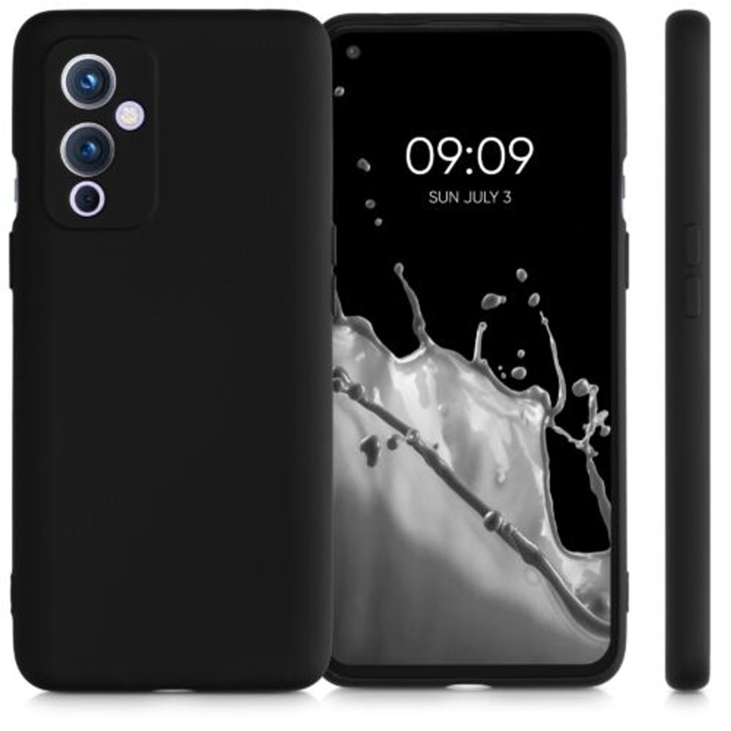 Husa pentru OnePlus 9, Silicon, Negru, 55348.47, Kwmobile fotografia produsului View 2 L