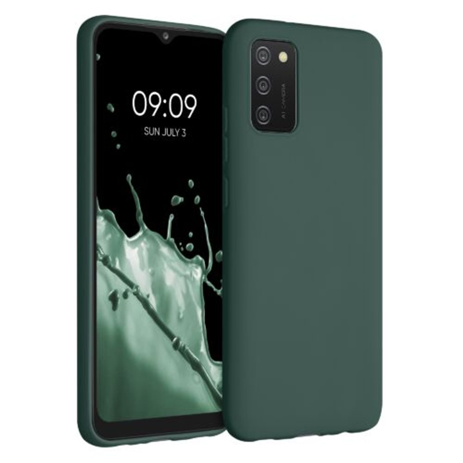 Husa pentru Samsung Galaxy A02s, Silicon, Verde, 54045.169, Kwmobile fotografia produsului