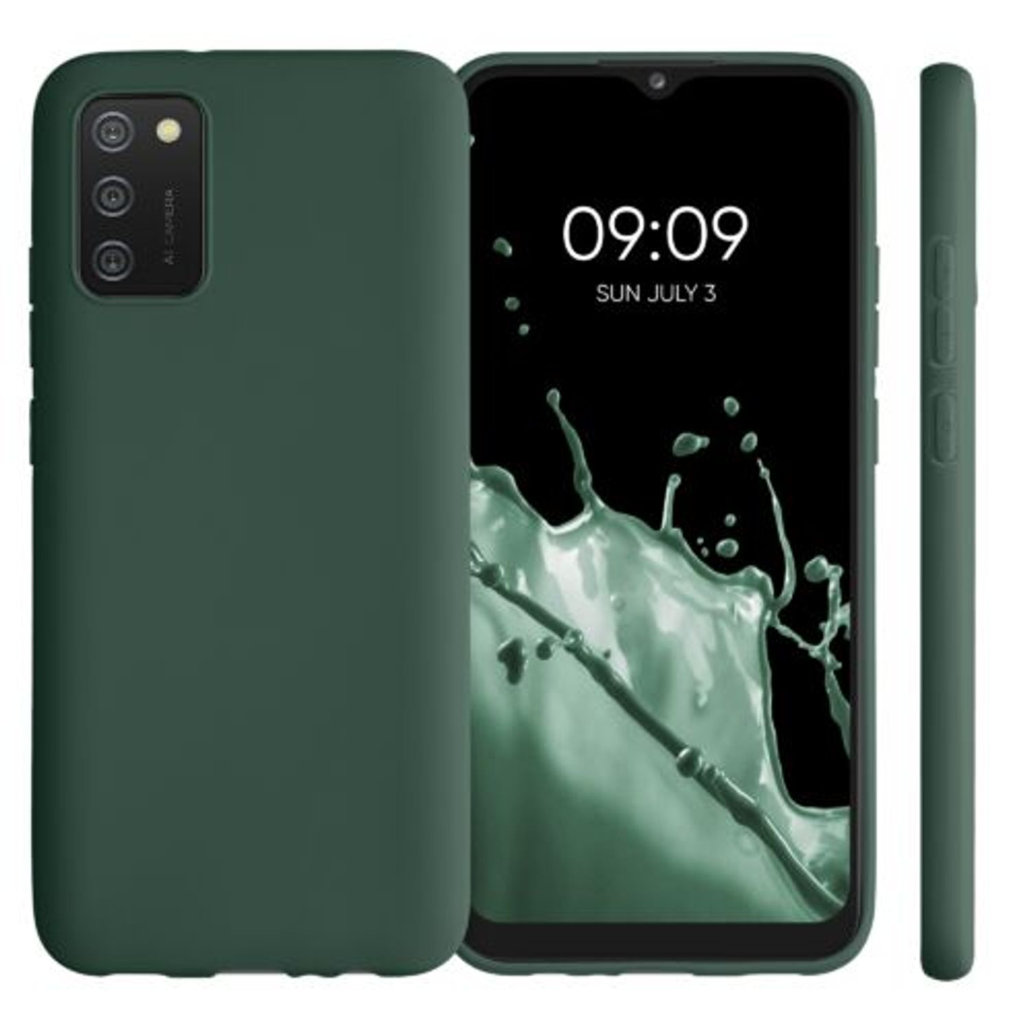 Husa pentru Samsung Galaxy A02s, Silicon, Verde, 54045.169, Kwmobile fotografia produsului View 2 L